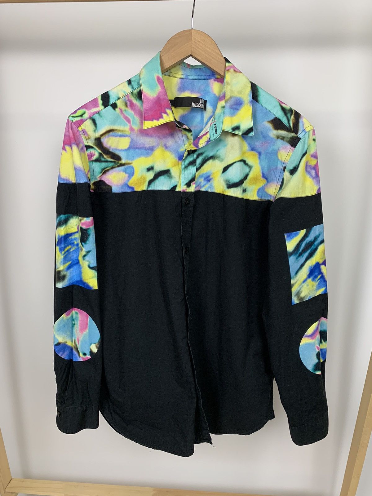 Designer × Moschino Avant Garde Love Moschino Psychodelic Printed Shirt Size US L / EU 52-54 / 3 - 1 Thumbnail
