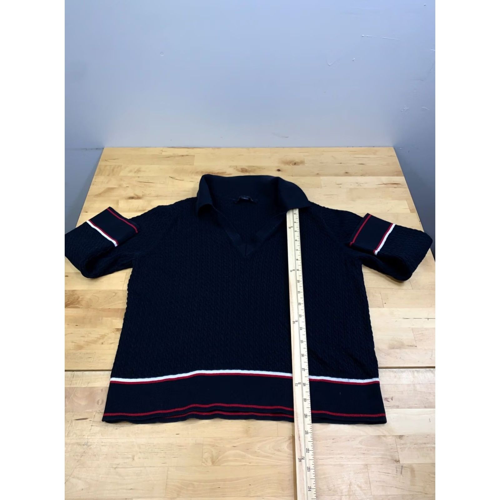 Tommy Hilfiger Tommy Hilfiger Polo Cable Knit Sweater Women XL 3/4 Sleeve Blue Size XL / US 12-14 / IT 48-50 - 3 Thumbnail