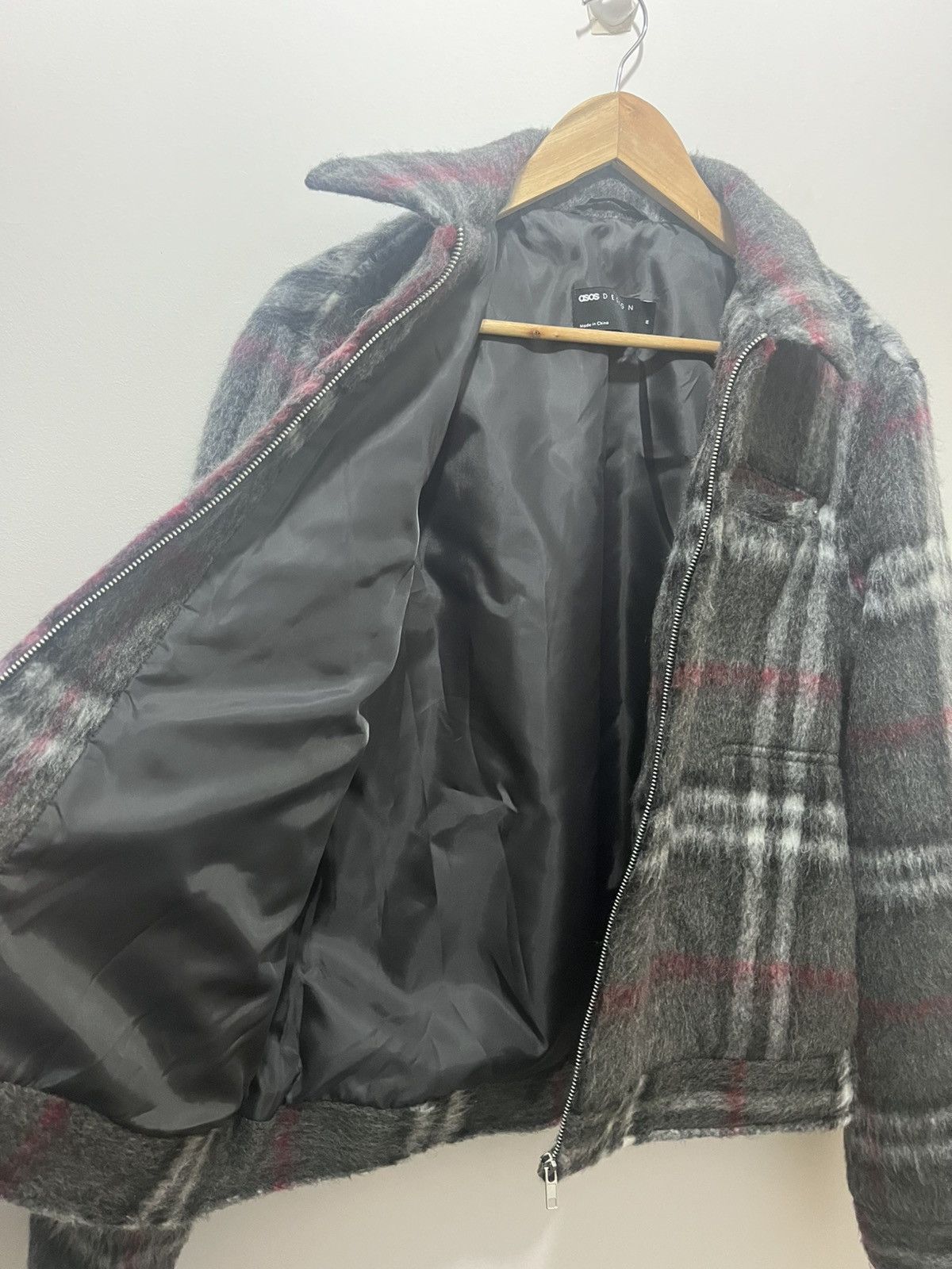 Asos × Burberry Burberry-style ASOS Design Mohair-Knit Jacket Size US M / EU 48-50 / 2 - 3 Thumbnail