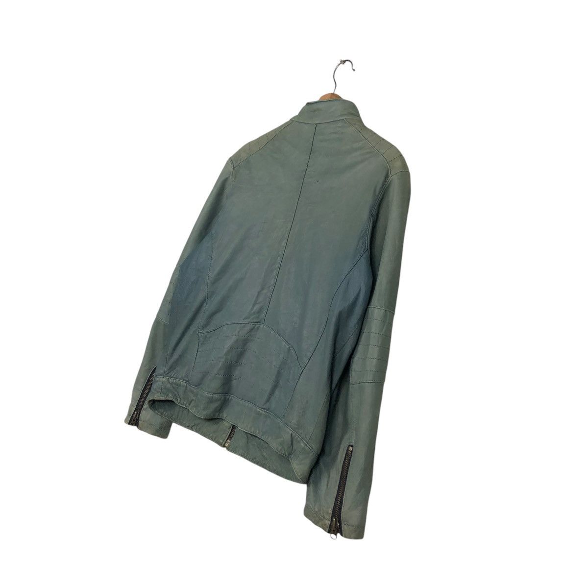 Japanese Brand 🔥VINTAGE CROPPED BIKER LEATHER JACKET G-STAGE ISSEY MIYAKE Size US M / EU 48-50 / 2 - 12 Thumbnail