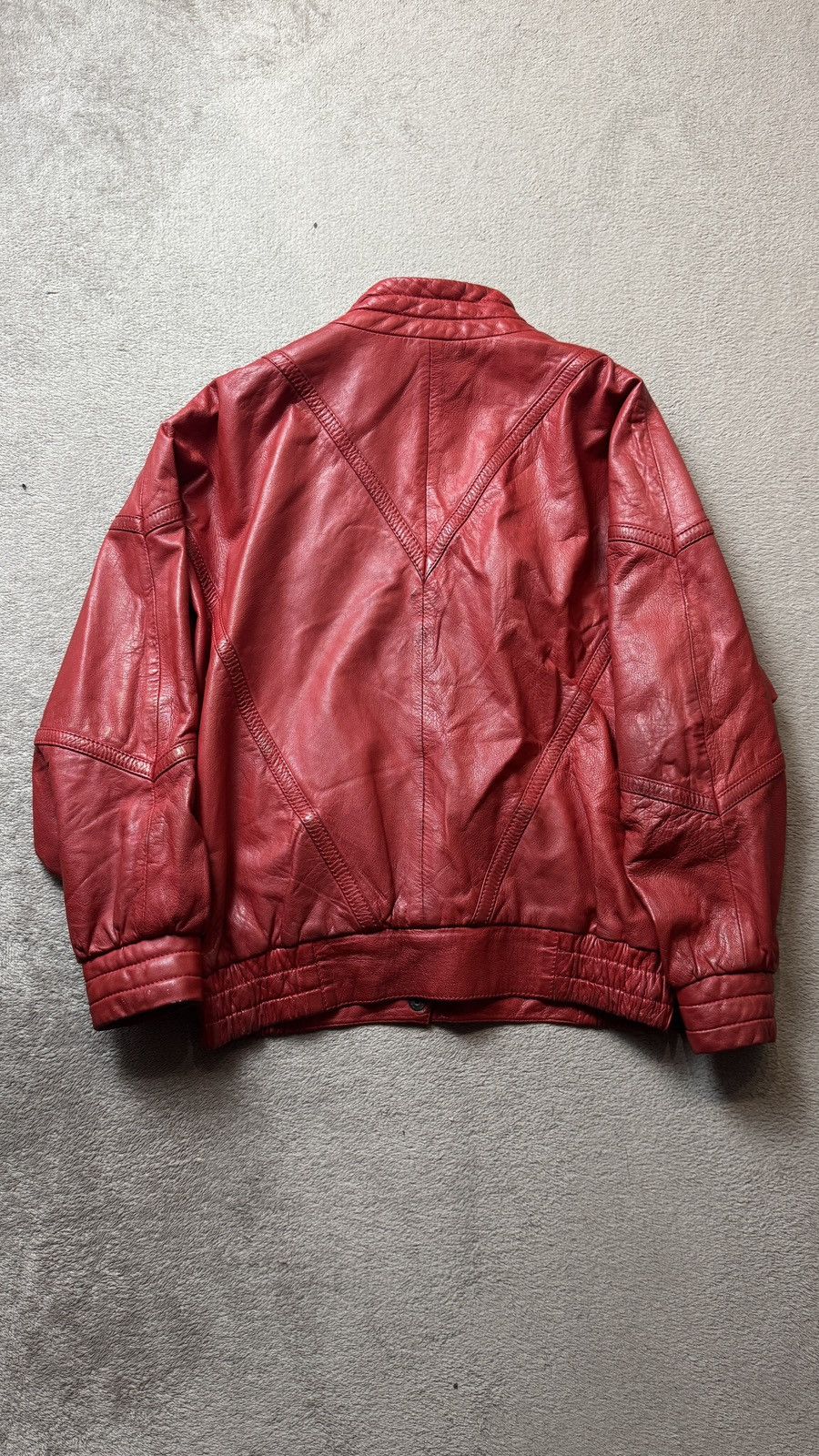 Genuine Leather 90s Vintage Oversized Leather Bomber Jacket balenciaga gucci Size S / US 4 / IT 40 - 5 Thumbnail