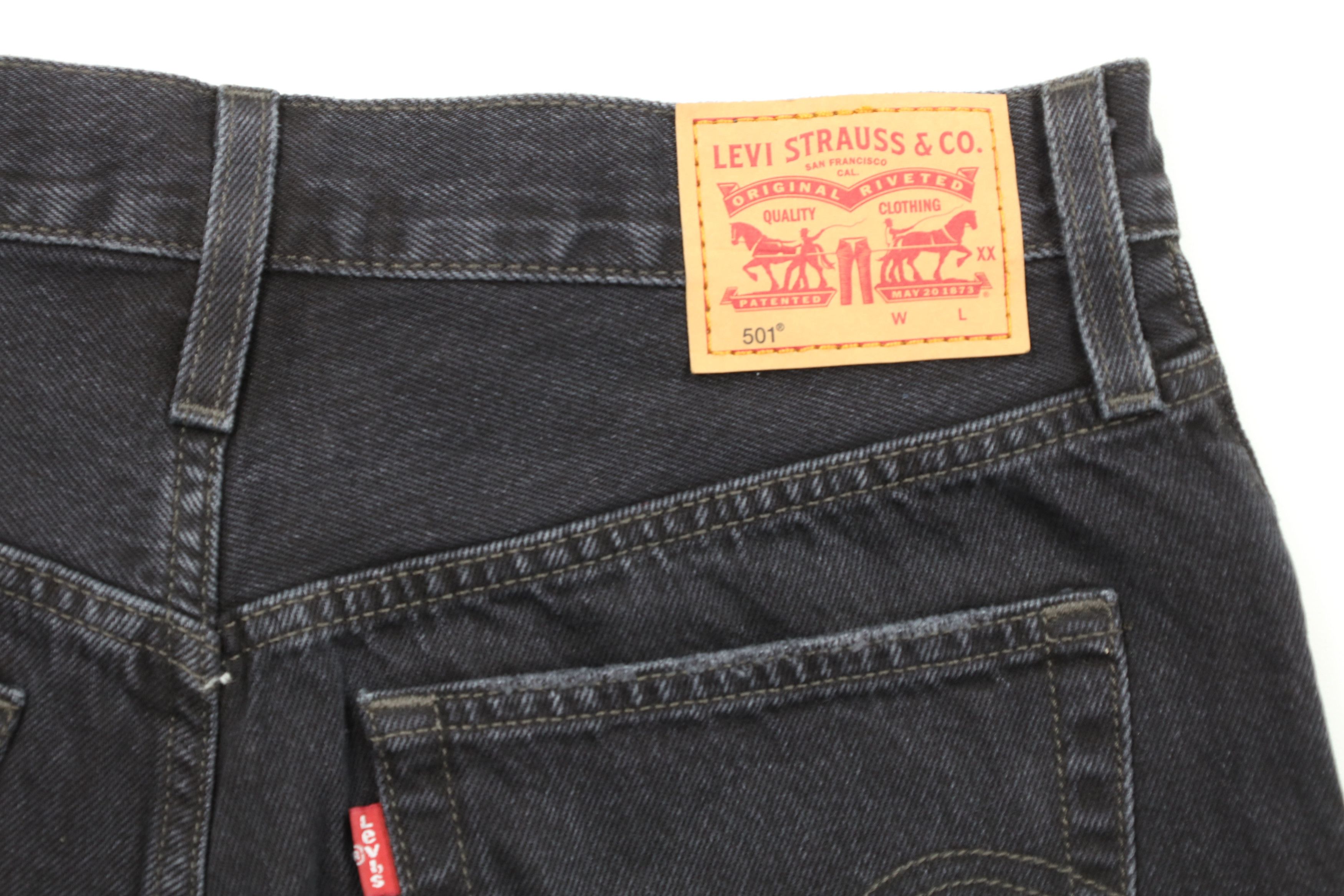Levi's Vintage Y2K Levis 501xx Fly Cut Off Denim Shorts Black Size 28" / US 6 / IT 42 - 13 Thumbnail