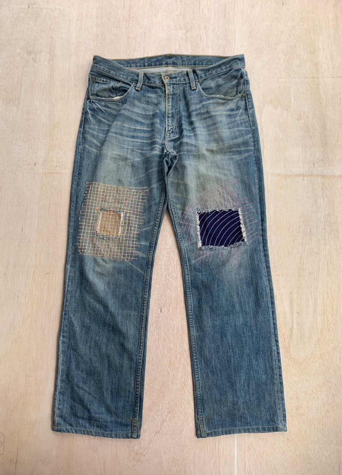 Japanese Brand × Levi's Vintage Levis Patchwork kapital Style Denim Jeans Size US 36 / EU 52 - 1 Thumbnail