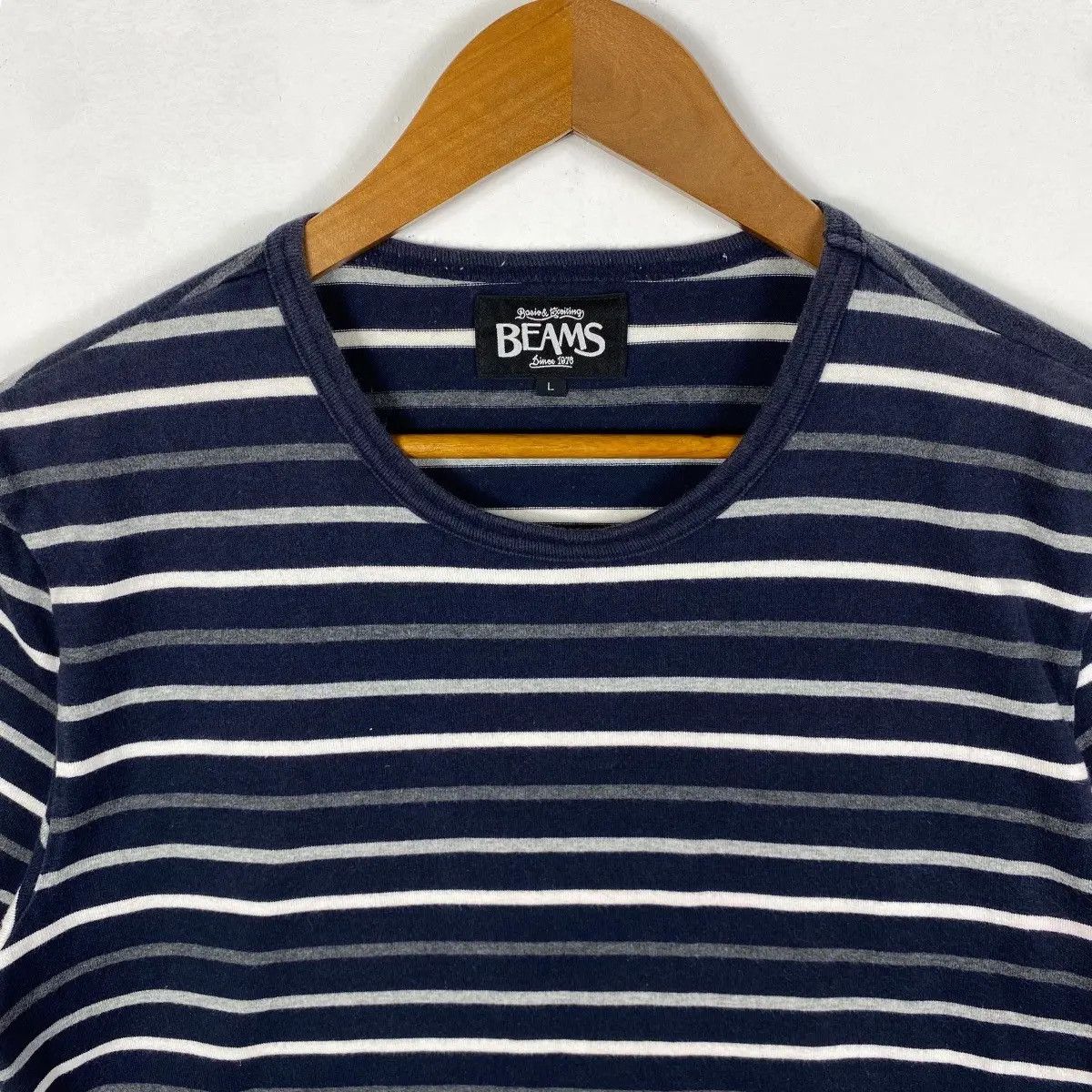 Beams Japan Japanese Brand BEAMS Small Striped Tee Shirt Size US M / EU 48-50 / 2 - 2 Thumbnail
