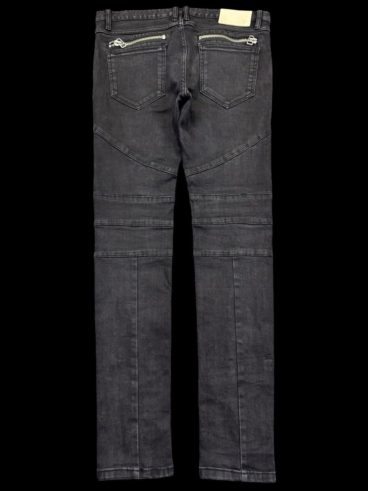 NO ID 💥Biker Denim💥No ID Biker Style Zipper Skinny Denim K28 Size US 33 - 2 Thumbnail