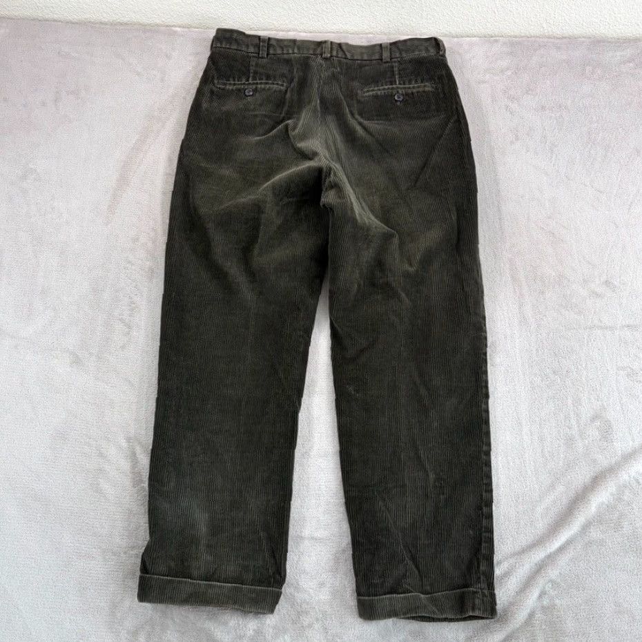Brooks Brothers Brooks Brothers Pleated Dress Pants Corduroy 36x30 Green Old Money Luxury Baggy Size US 36 / EU 52 - 3 Thumbnail