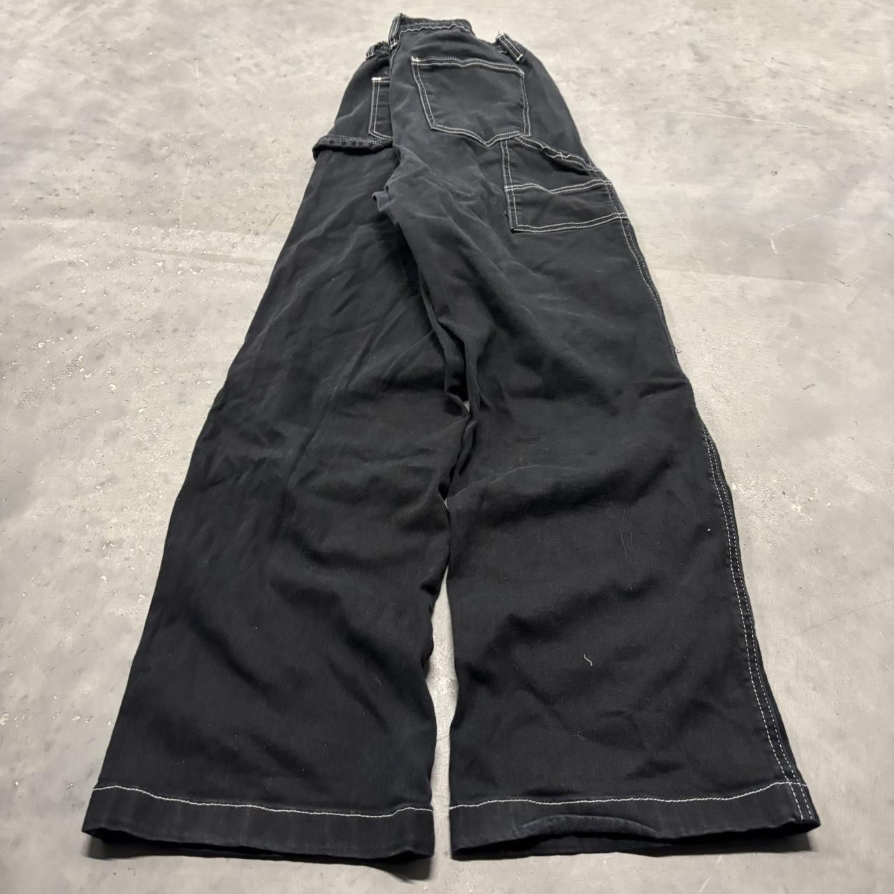 Japanese Brand × Vintage Crazy Vintage Y2K/2000s Black Carpenter Streetwear Skater Pants! Size US 28 / EU 44 - 4 Thumbnail
