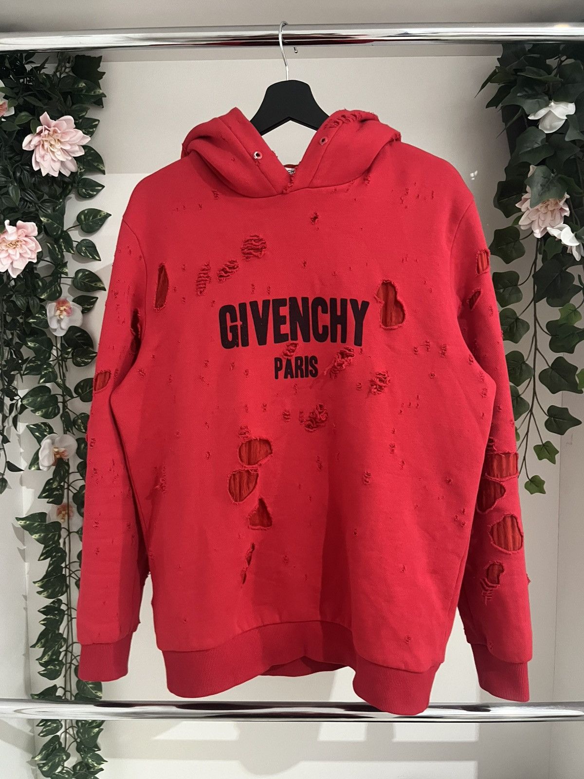Givenchy Givenchy Distressed Hoodie Size US S / EU 44-46 / 1 - 1 Thumbnail