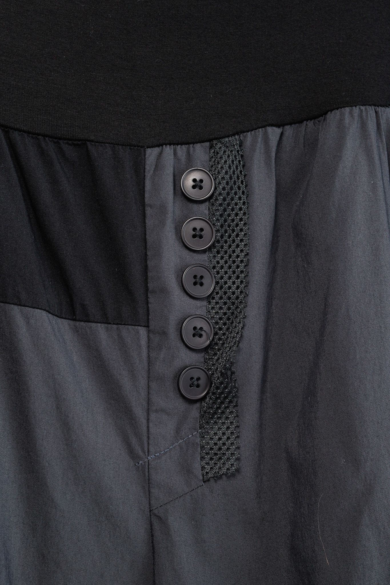 Other Art Point Grey & Black Cotton Patchwork Cropped Pants Size 25" / US 0 / IT 36 - 6 Thumbnail