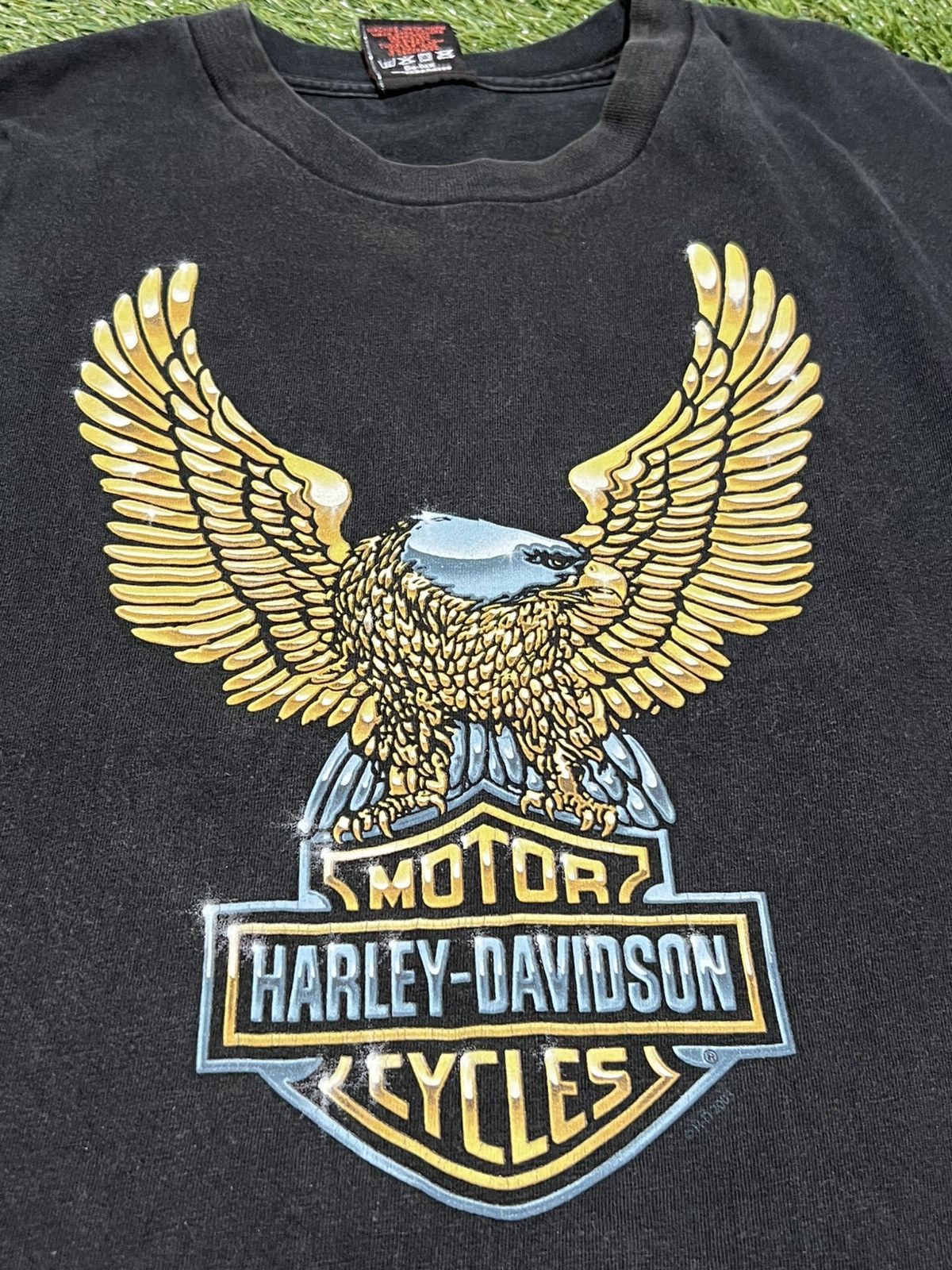 Harley Davidson × Vintage VINTAGE GOLDEN EAGLE HARLEY TEE Size US XXL / EU 58 / 5 - 1 Thumbnail