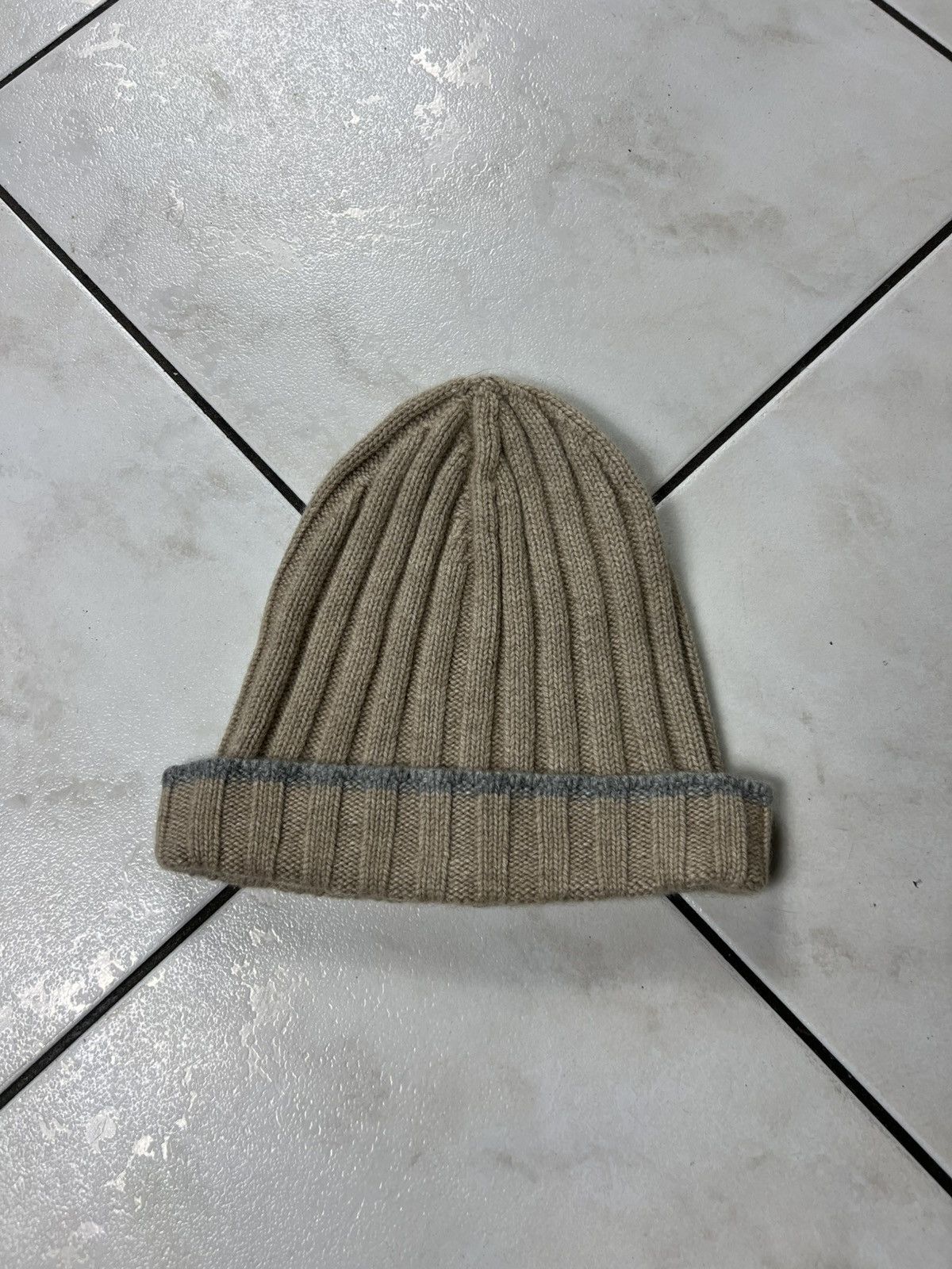 Brunello Cucinelli Brunello Cucinelli 100% cashmere ribbed knit beanie hat cap Size ONE SIZE - 3 Thumbnail