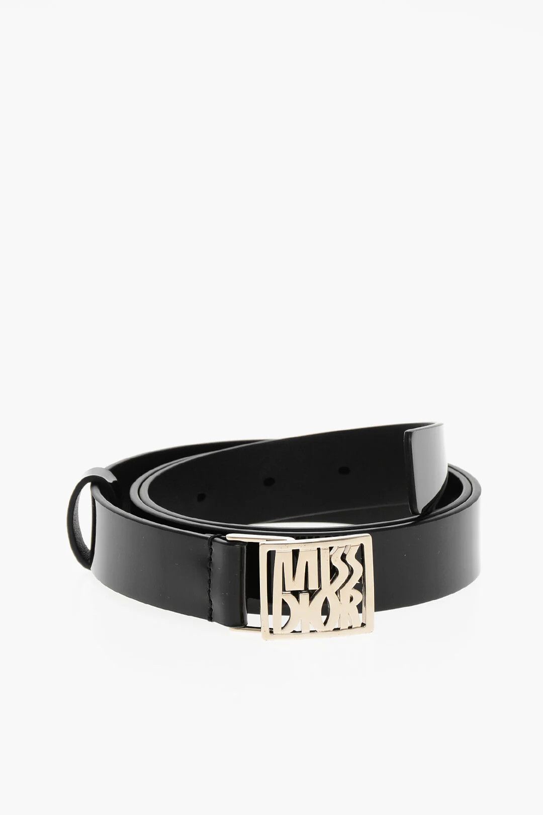 Dior o1mm0326 Size: 95 / Patent Leather Belt in Black Size ONE SIZE - 1 Thumbnail