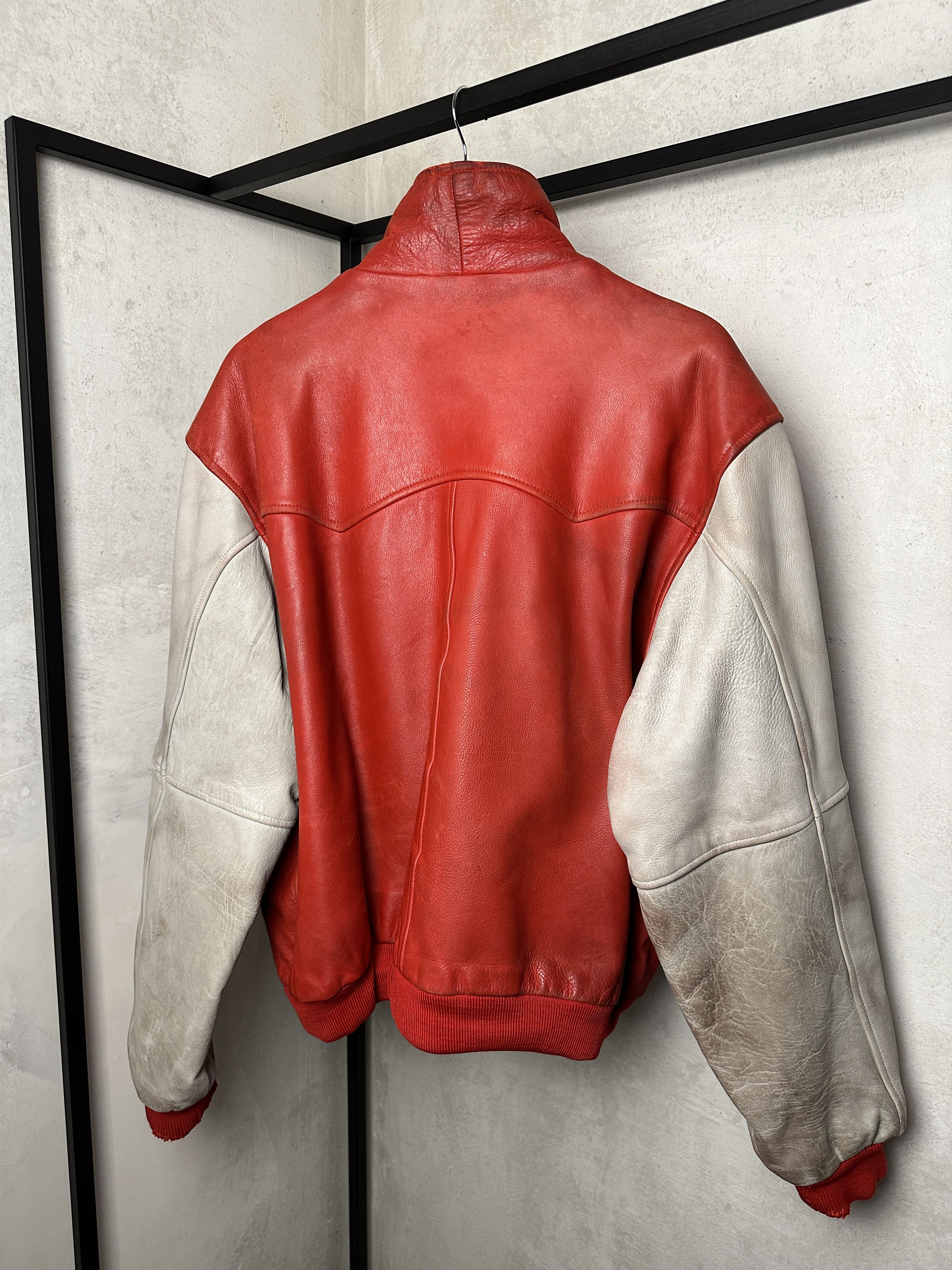 Genuine Leather Genuine Leather Red Bomber Jacket Size US XL / EU 56 / 4 - 7 Thumbnail