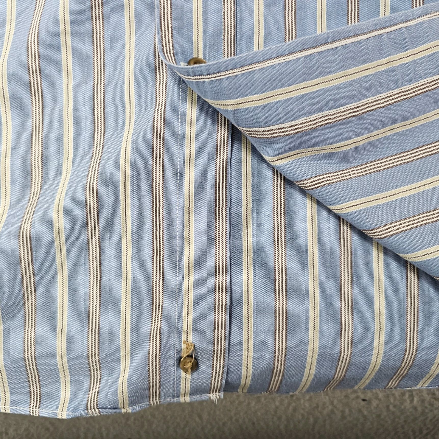 Stafford Stafford Dress Shirt Mens 16 32/33 Blue Pinstripe Classic Fit Button Up Cotton Size 42R - 6 Thumbnail