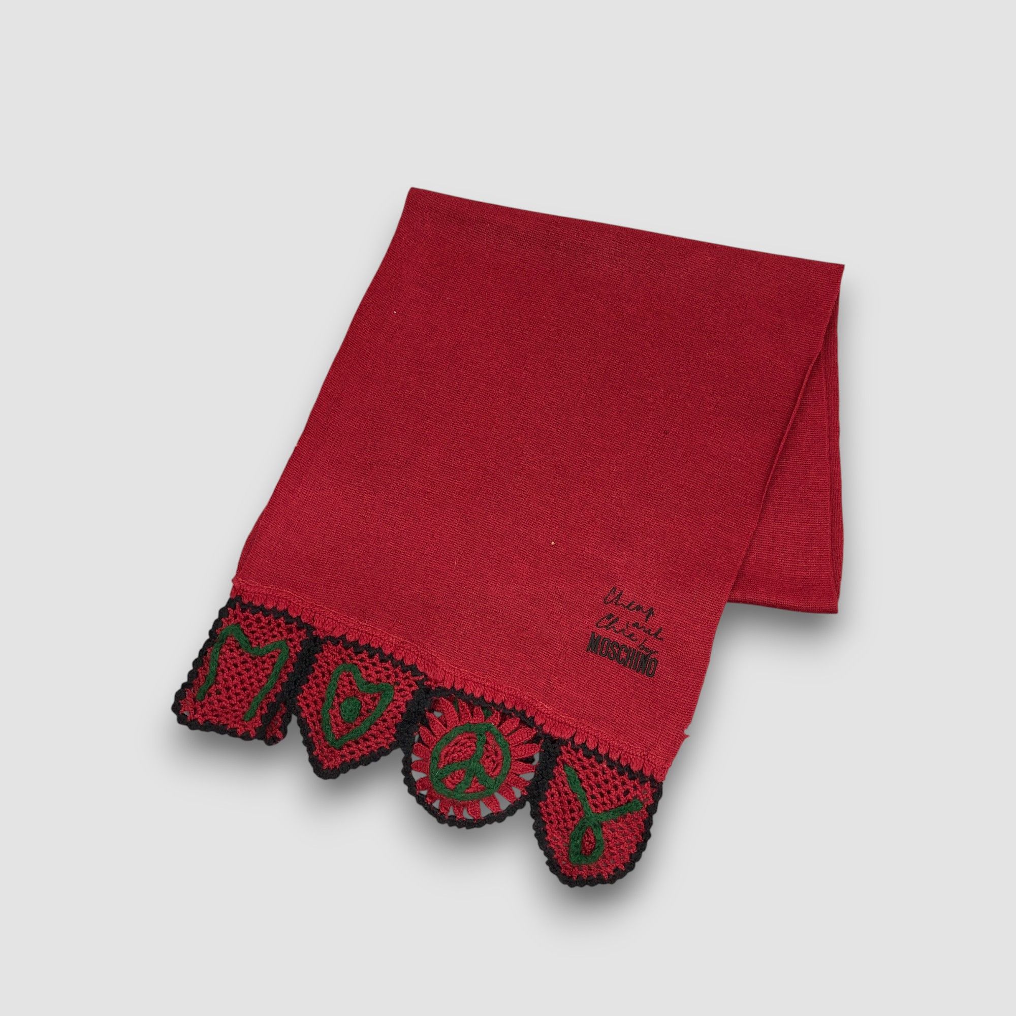 Vintage Vintage Moschino Scarf Muffler Knit Wool Cashmere Scarves Size ONE SIZE - 3 Thumbnail