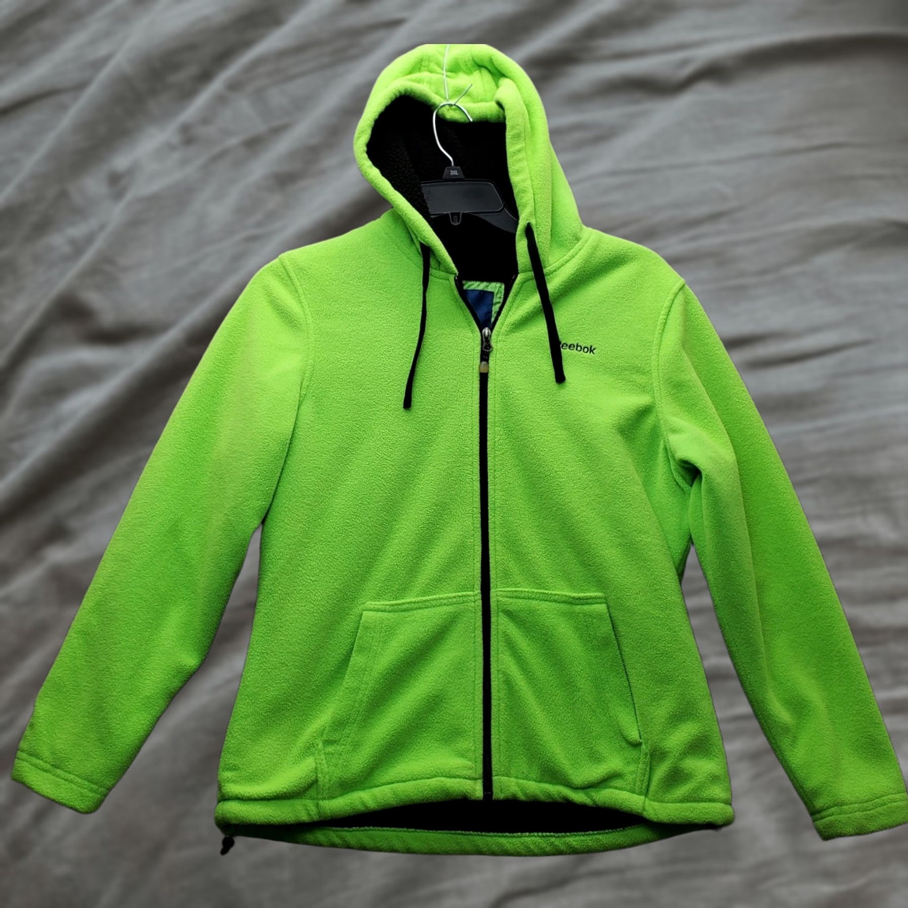 Reebok Reebok Hoodie Mens M Green Pocket Full Zip Embroidered Logo Fleece Long Sleeve Size US M / EU 48-50 / 2 - 1 Thumbnail