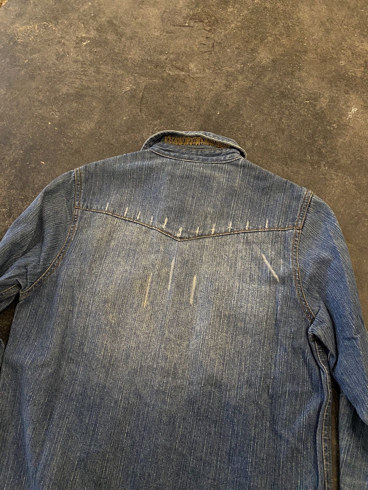 Beauty Beast × Japanese Brand Love & Peace Japan Bagarch Denim Long Shirt Size US S / EU 44-46 / 1 - 8 Thumbnail