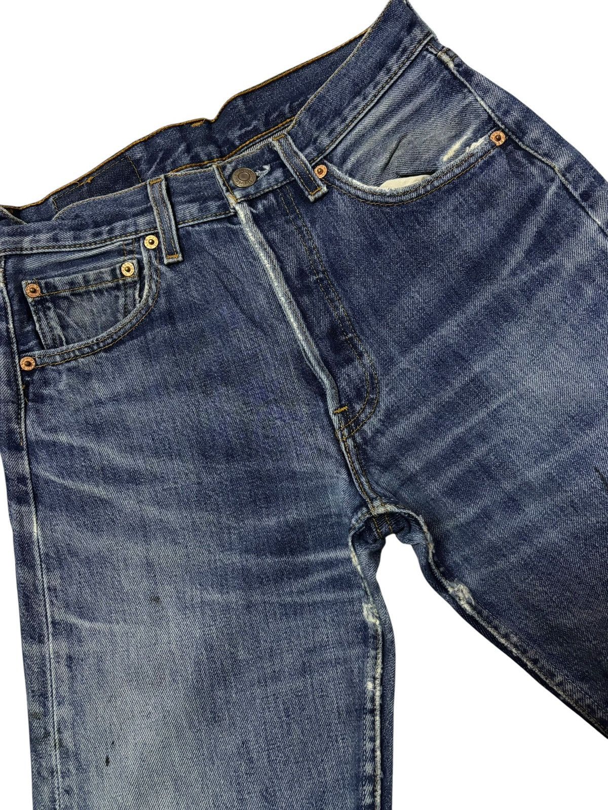Levi's Vtg 90s Levis 501 Distressed Jeans Size US 26 / EU 42 - 6 Thumbnail