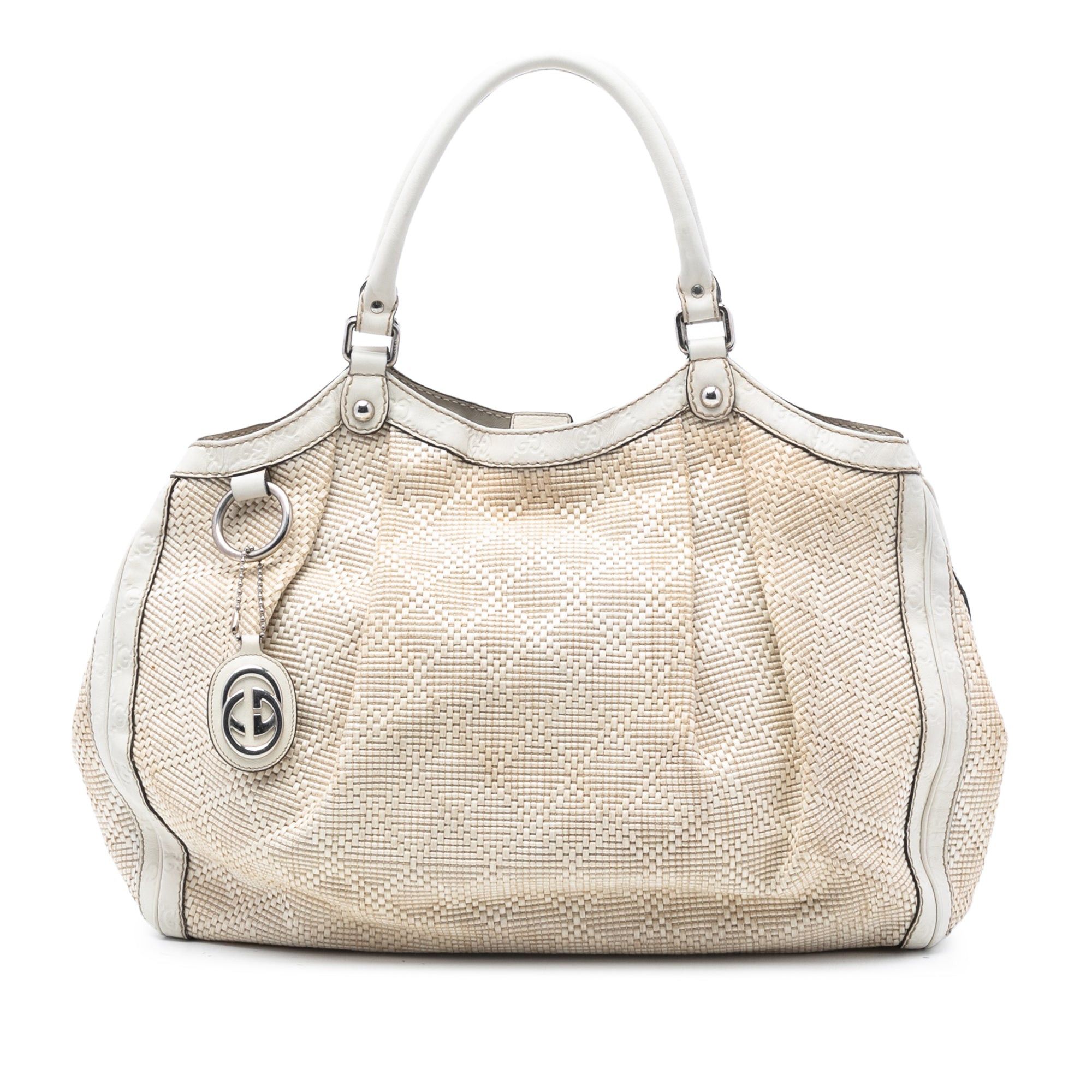 Gucci Large Diamante Raffia Sukey Tote Size ONE SIZE - 1 Thumbnail