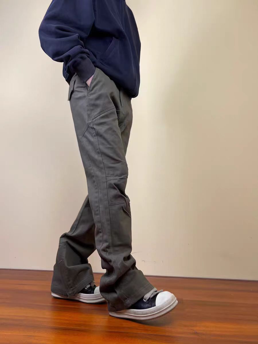 Japanese Brand × Vintage Retro pleated straight-leg flared casual work trousers Size US 30 / EU 46 - 3 Thumbnail