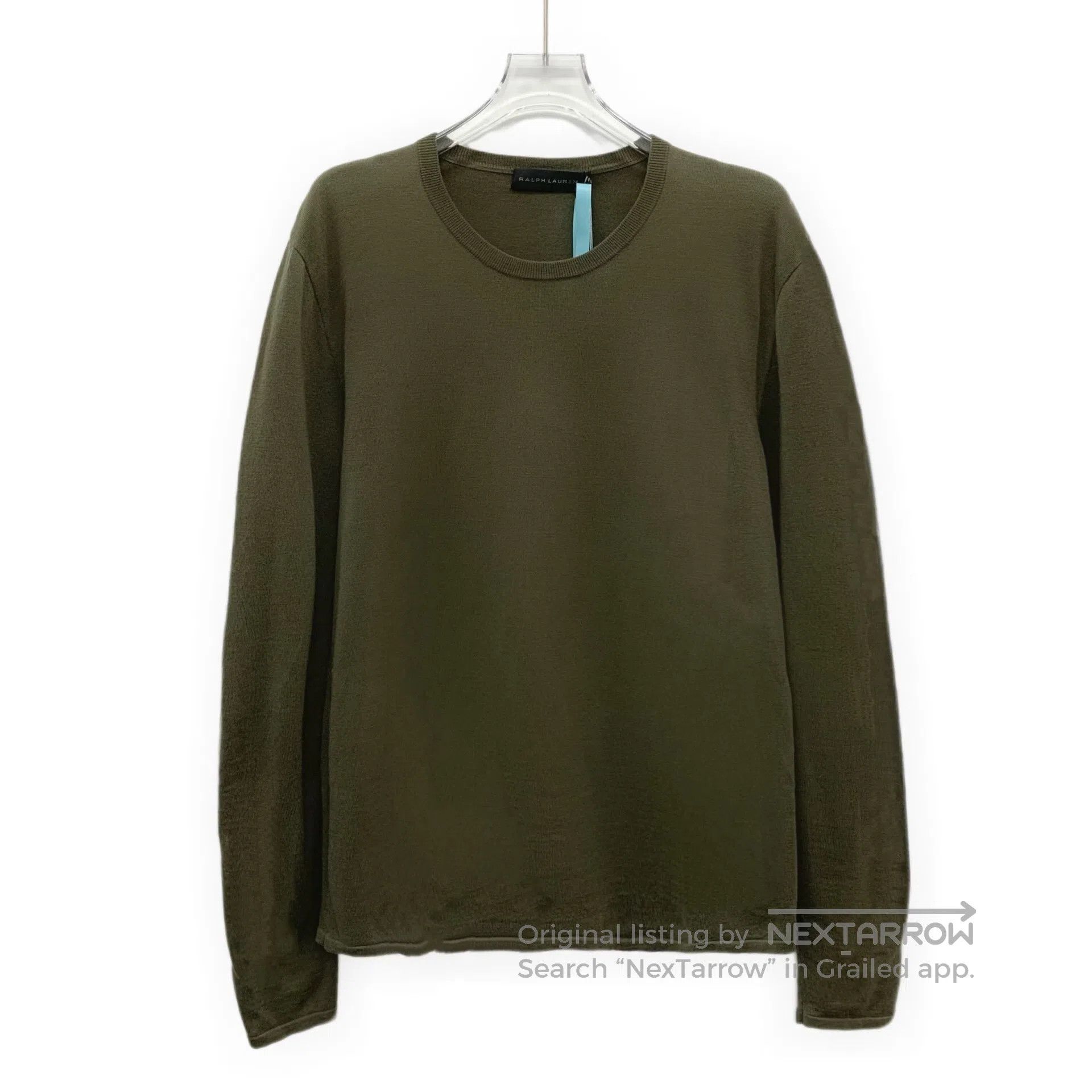 Polo Ralph Lauren Ralph Lauren Military Green Leather Patch Wool Round Neck Size US M / EU 48-50 / 2 - 1 Thumbnail