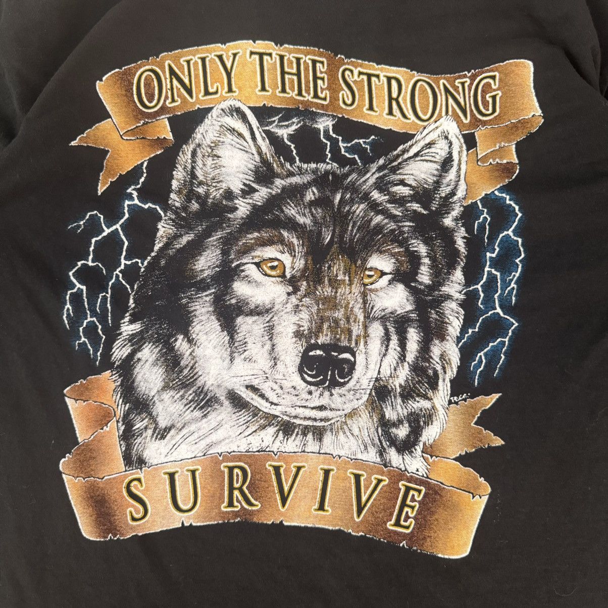 Harley Davidson × JNCO × NASCAR Vintage Y2K Black Wolf Nature Graphic Tee Large Size US L / EU 52-54 / 3 - 2 Thumbnail