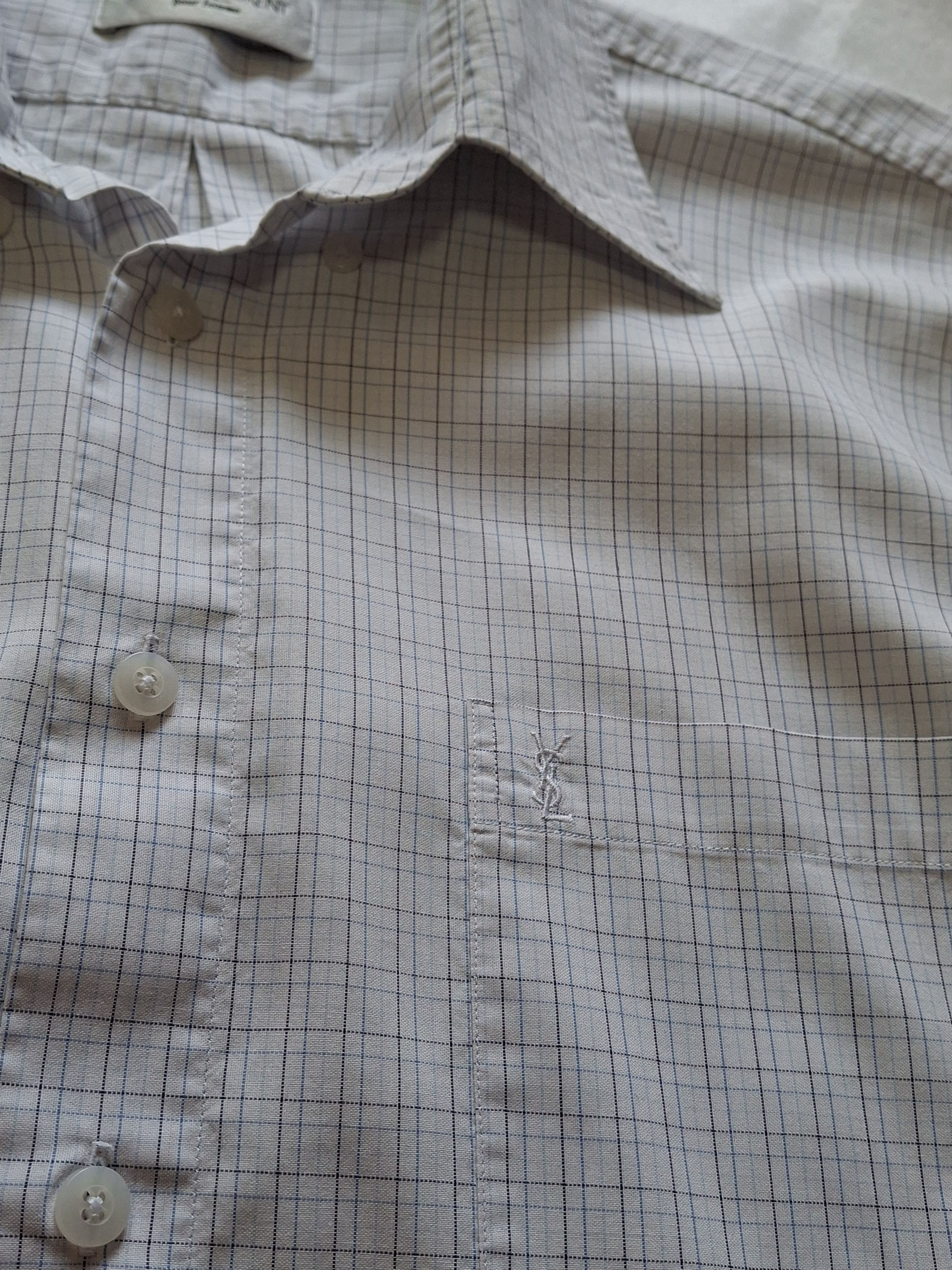Vintage × Yves Saint Laurent Yves Saint Laurent YSL Vintage Button Up Shirt 90s Checked Size US M / EU 48-50 / 2 - 3 Thumbnail