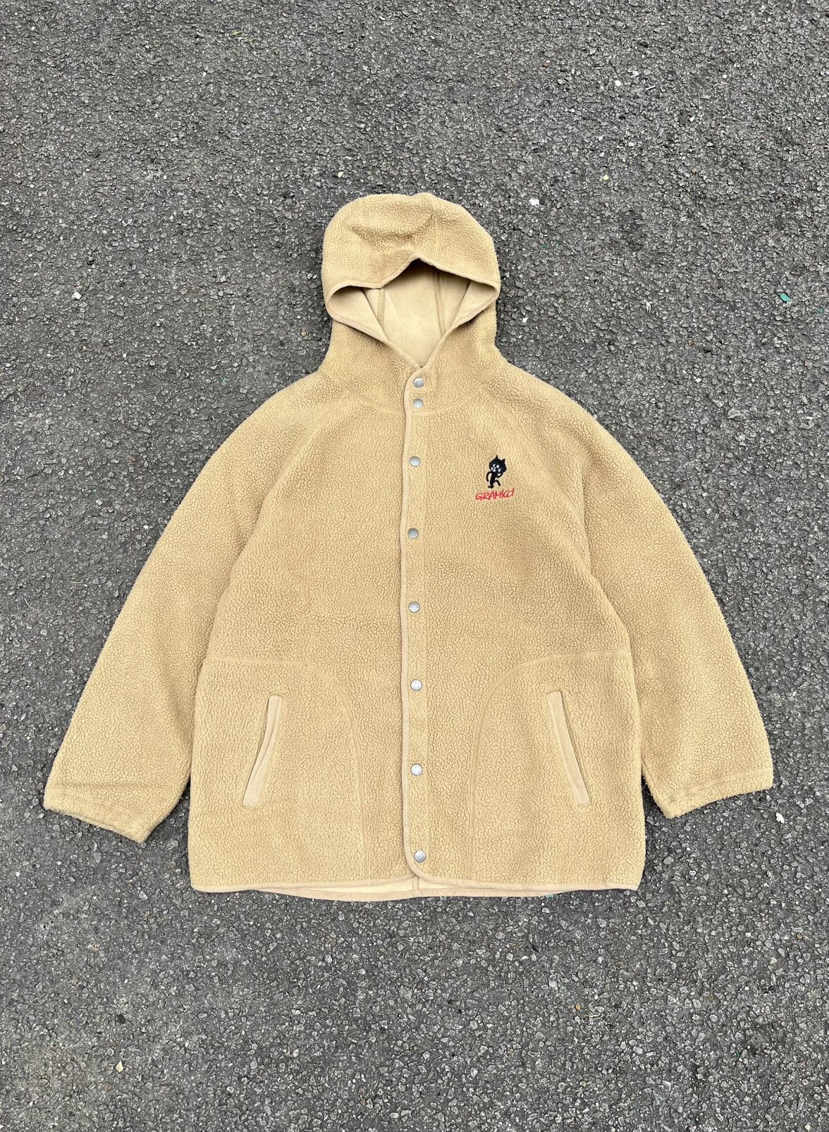 Issey Miyake Ne-Net x Gramicci Iconic Cat Logo Fleece Sherpa Long Jacket Size US L / EU 52-54 / 3 - 1 Thumbnail