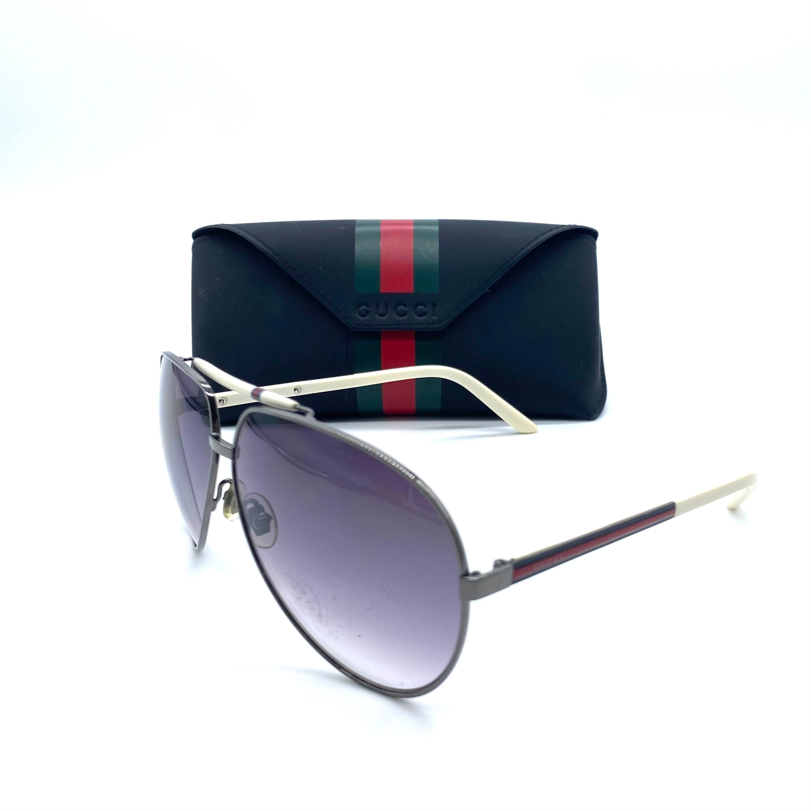 Gucci Vintage Gucci Eyewear Teardrop Sunglasses Webline Size ONE SIZE - 5 Thumbnail