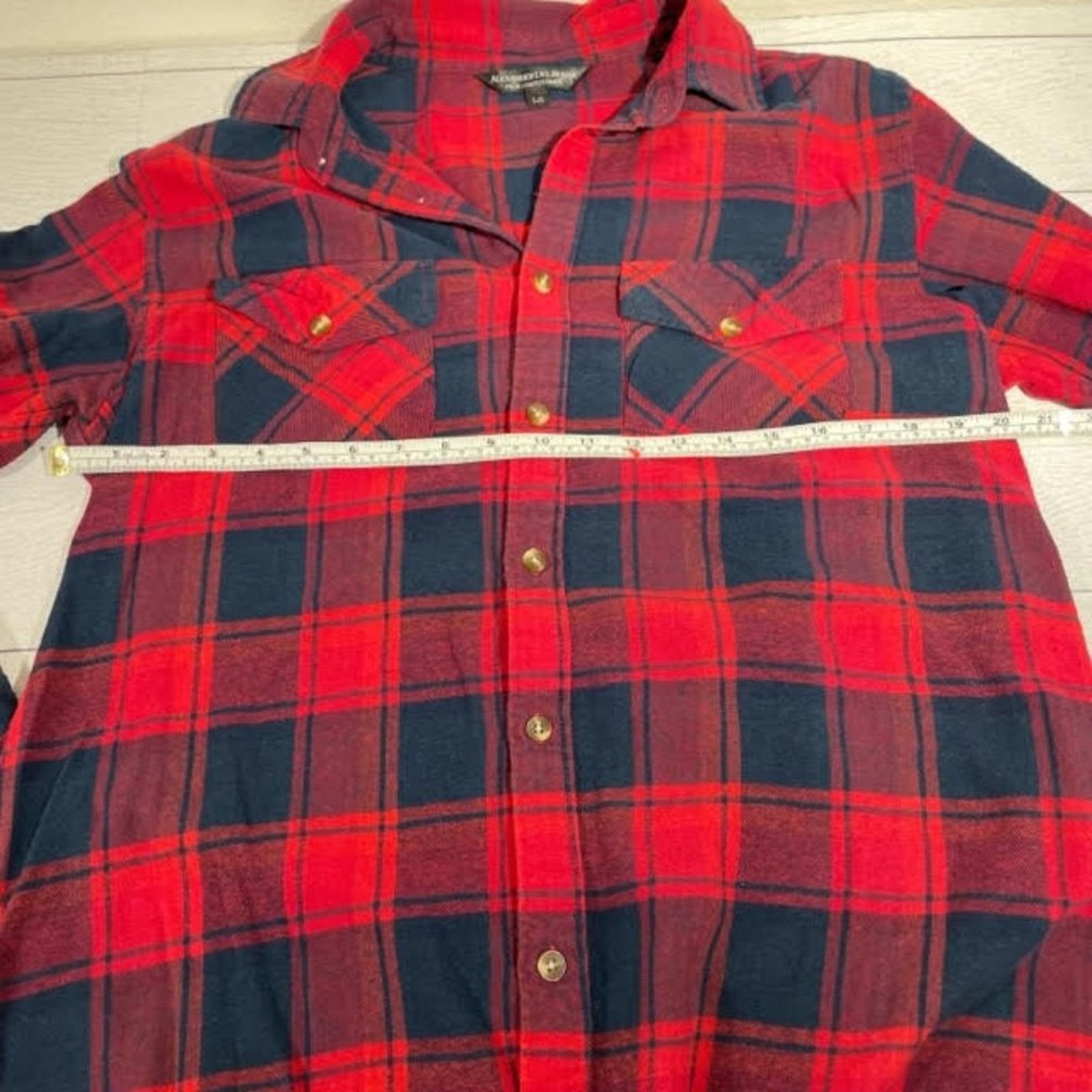 Other Alexander Del Rossa Red Plaid Flannel Shirt Size Large Size US L / EU 52-54 / 3 - 7 Thumbnail