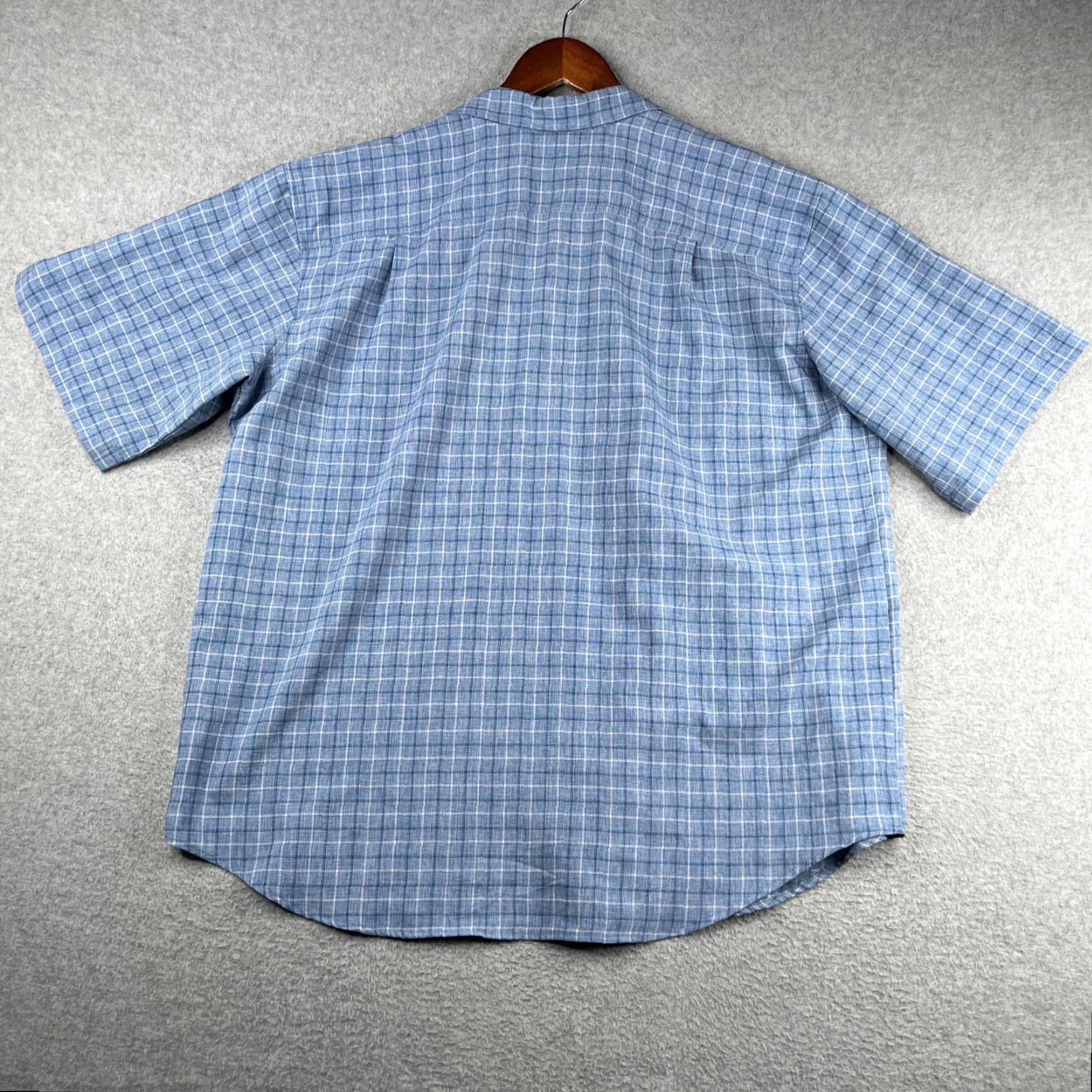 Orvis Orvis Button-Up Shirt Short Sleeve Mens Blue Check Lightweight Pocket 2XL Size US XXL / EU 58 / 5 - 6 Thumbnail