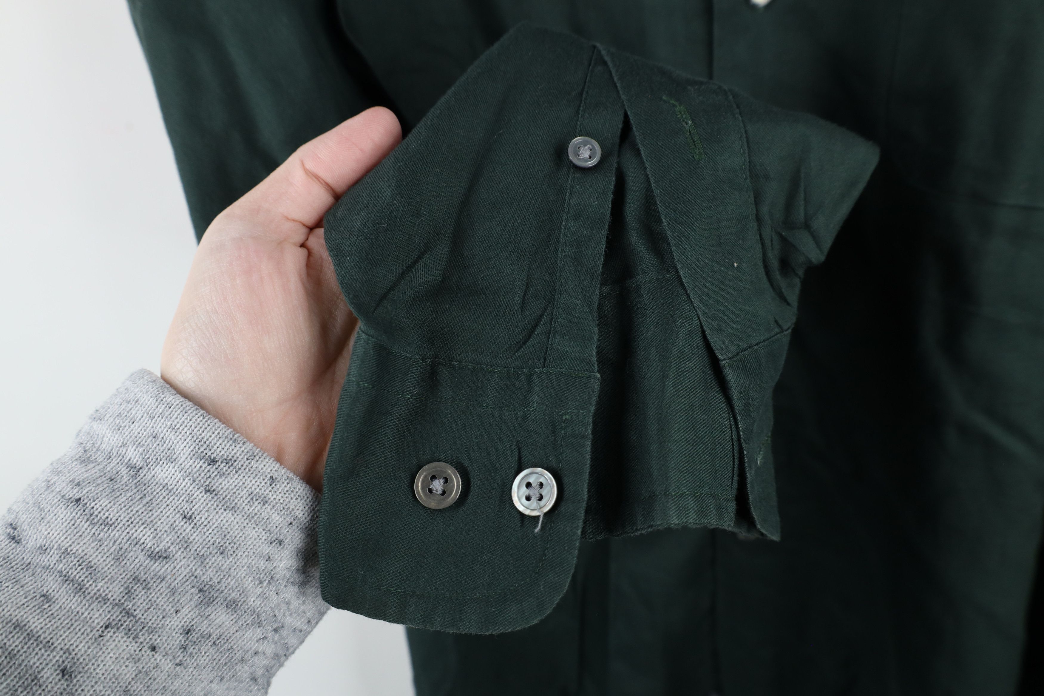 Vintage Vintage 90s Streetwear Baggy Fit Collared Button Shirt Green Size US L / EU 52-54 / 3 - 9 Thumbnail