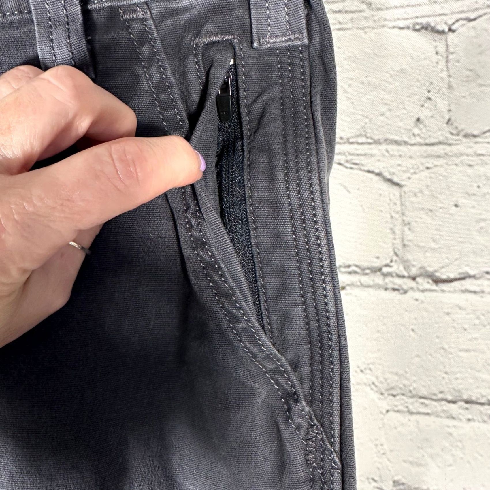 Carhartt Carhartt Mens Pants Canvas Dark Gray Charcoal 34x31 Straight Fit Work Size US 34 / EU 50 - 4 Thumbnail