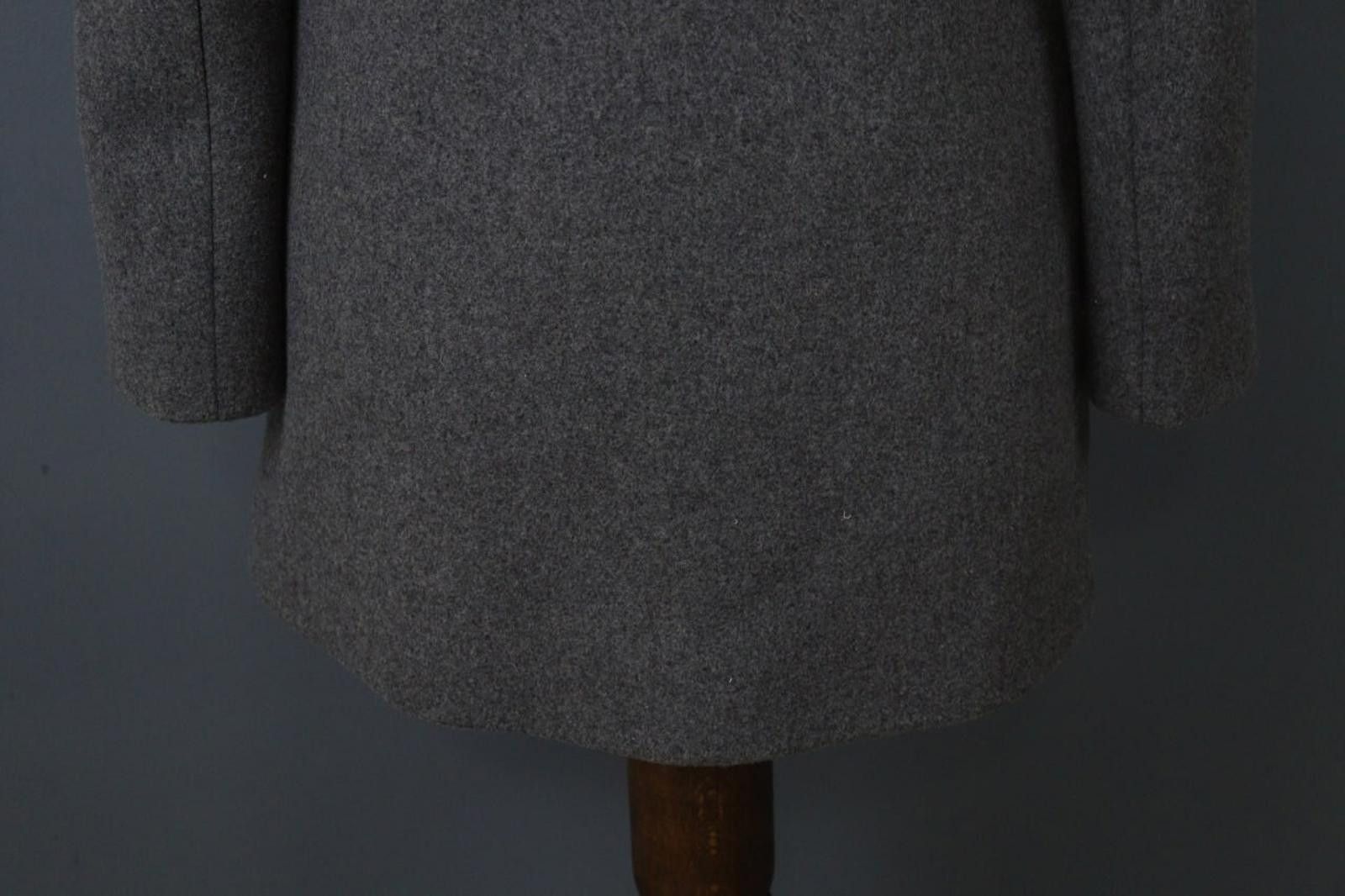 Designer Claudie Pierlot Gray Wool Cashmere Collar Basic Coat Size 38 Size M / US 6-8 / IT 42-44 - 10 Thumbnail