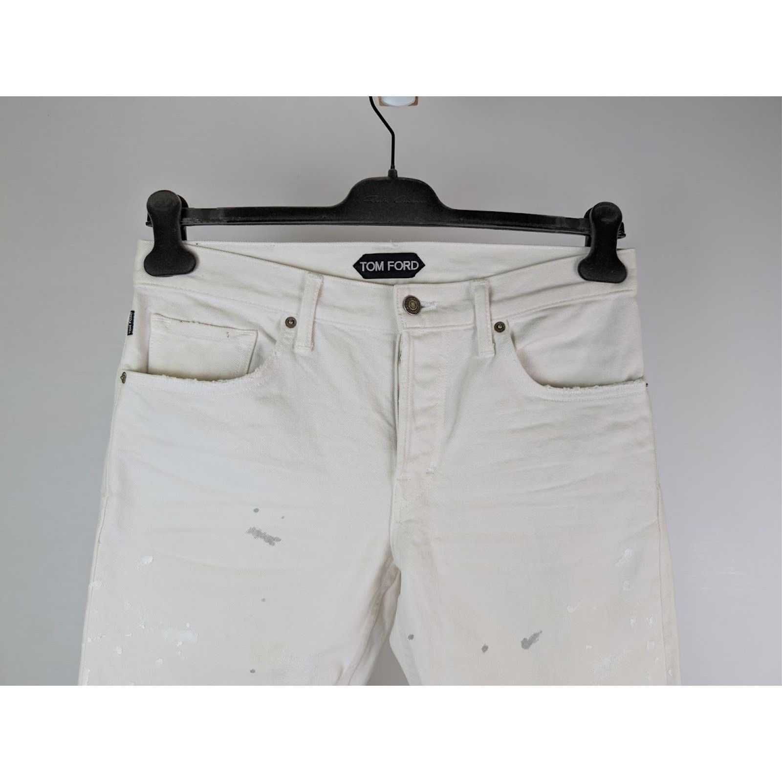 Tom Ford o1rshd1 Denim Slim Jeans in Aged Gum White Size US 36 / EU 52 - 3 Thumbnail