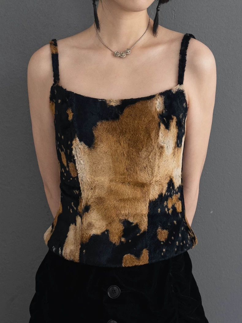 Kenzo KENZO Animal print faux fur suspenders vintage Size XS / US 0-2 / IT 36-38 - 1 Thumbnail