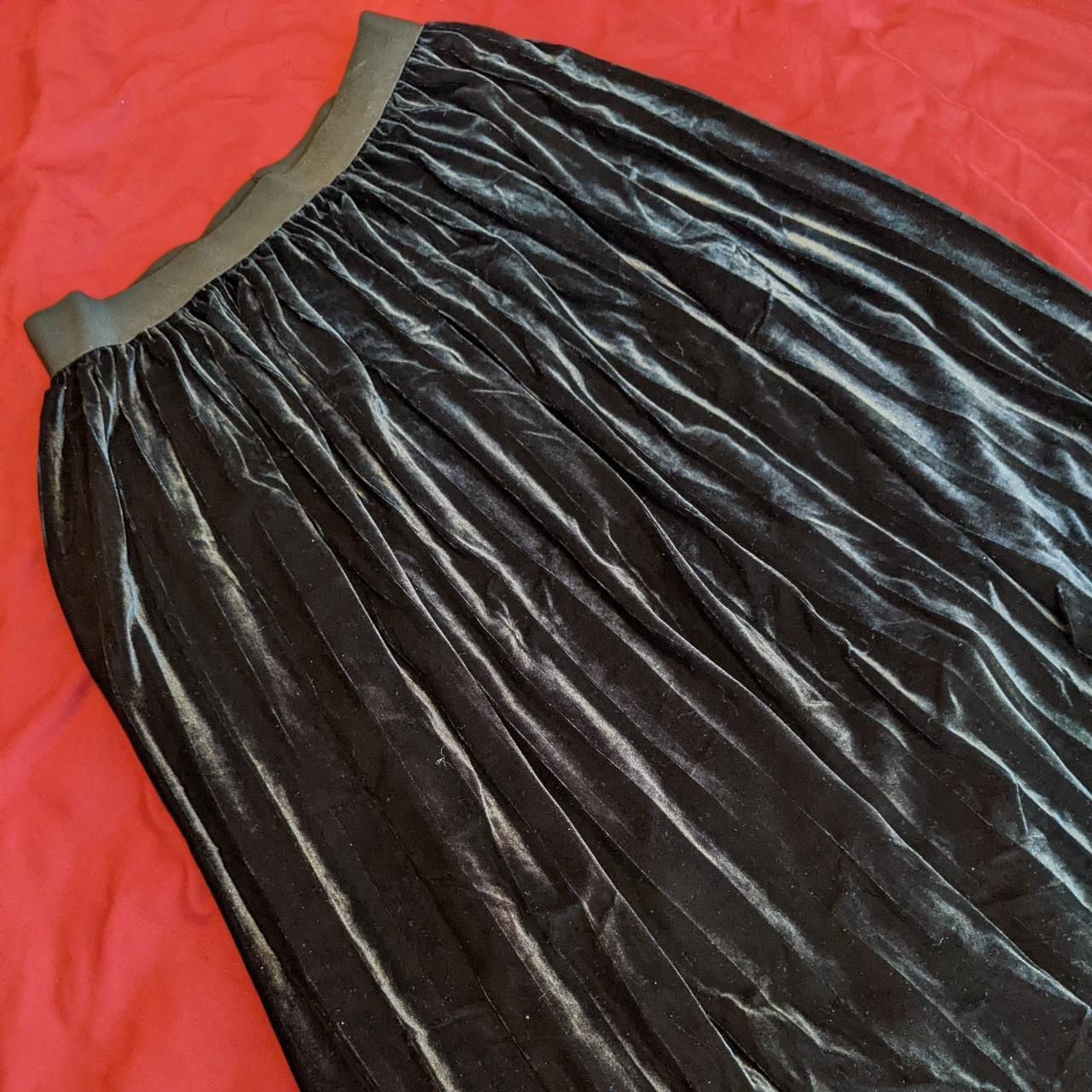 Japanese Brand × Seditionaries × Vintage Japanese Vintage Royal Velvet Maxi Skirt Size 30" / US 8 / IT 44 - 1 Thumbnail