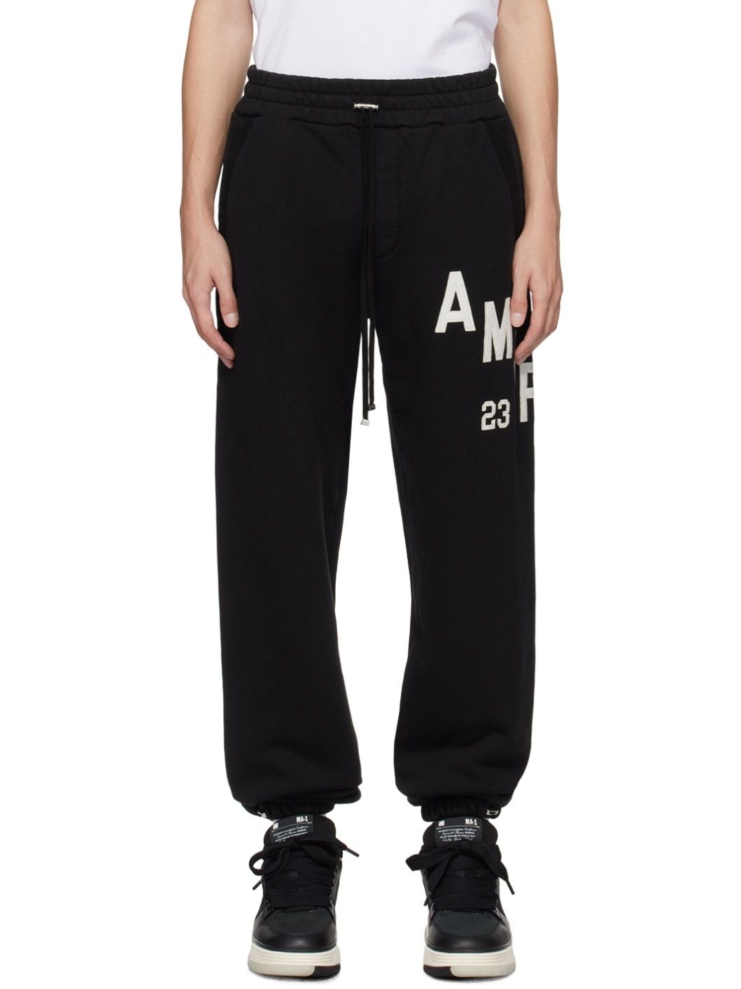 Amiri o1y0525 Logo Jogger & Sweatpant in Black Size US 30 / EU 46 - 1 Thumbnail