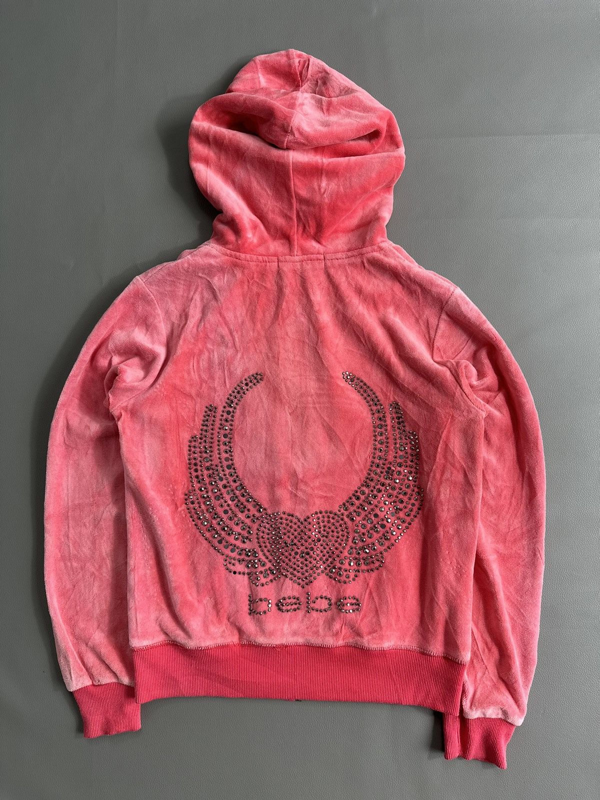 Beauty Beast BEBE GLITTER PINK VELVET ZIP HOODIE IFSIXWASNINE LGB STYLE Size S / US 4 / IT 40 - 1 Thumbnail