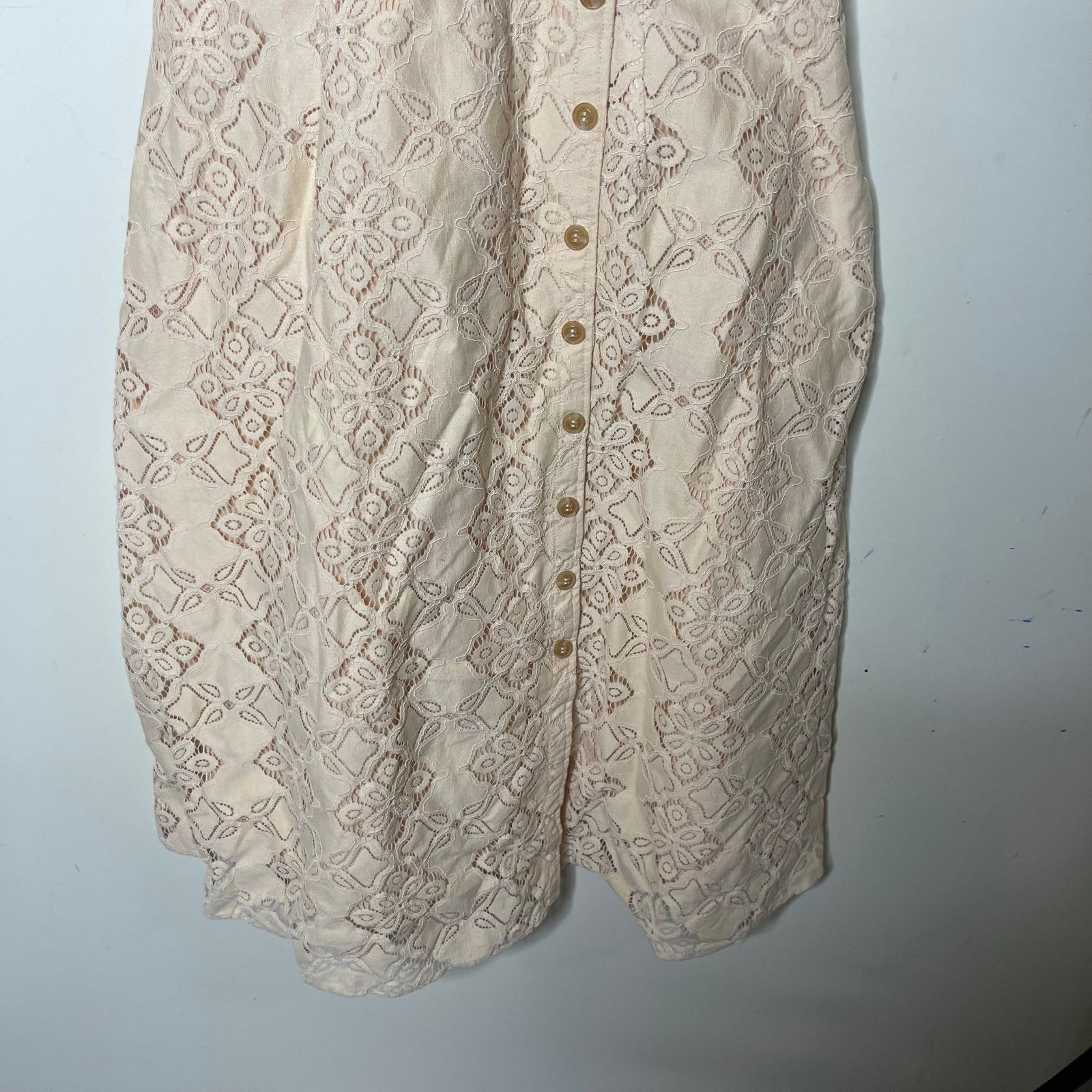 Pamela Love Pamela LoveiAntique Lace Midi Dress in champagne cream sz XL Size XL / US 12-14 / IT 48-50 - 6 Thumbnail