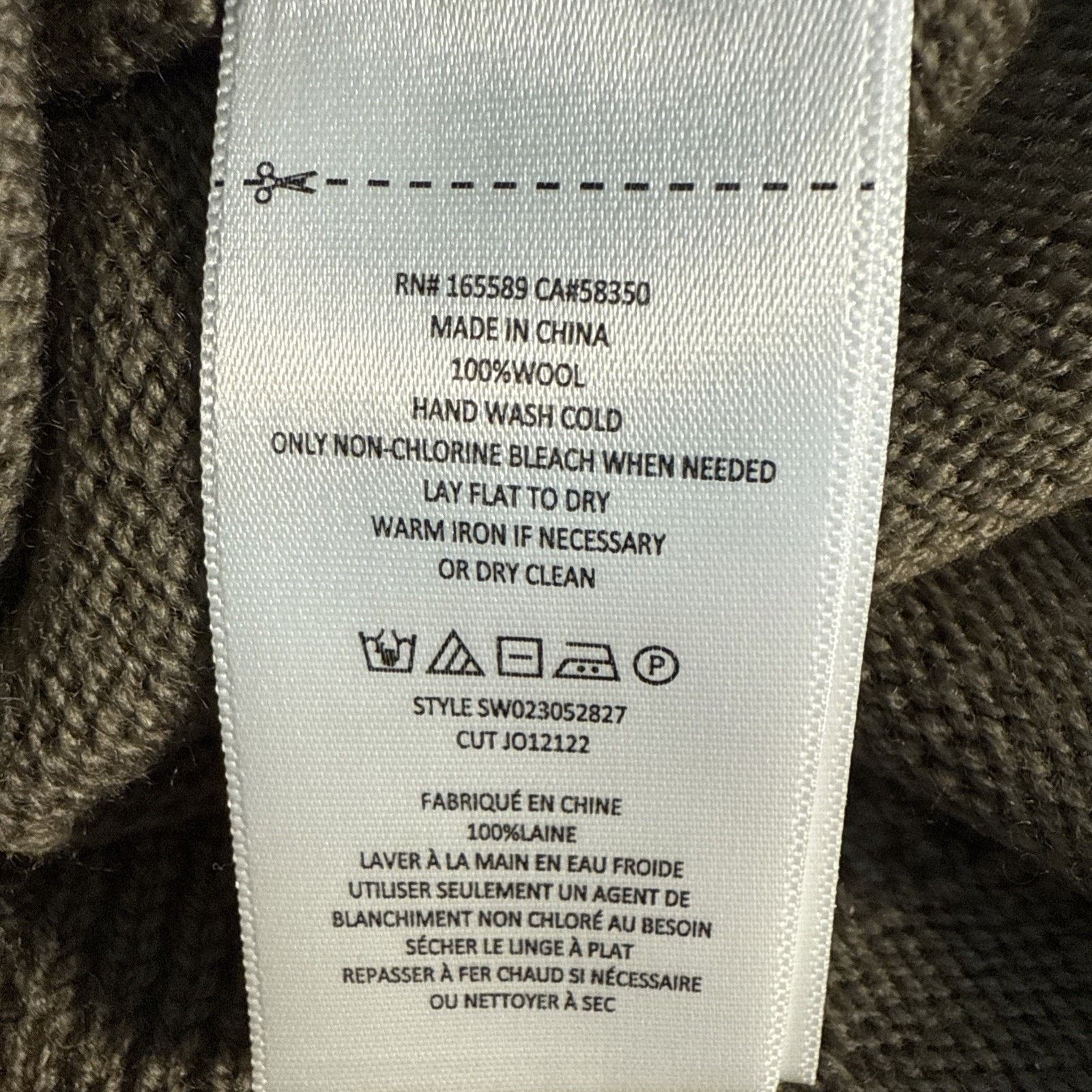 Joie Joie Iena Pointelle Knit Sweater Women Stone Gray Wool Crew Size L / US 10 / IT 46 - 8 Thumbnail