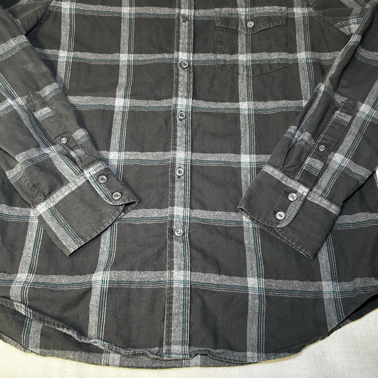 American Eagle Outfitters American Eagle Shirt Mens L Black Plaid Button Long Sleeve Size US L / EU 52-54 / 3 - 4 Thumbnail