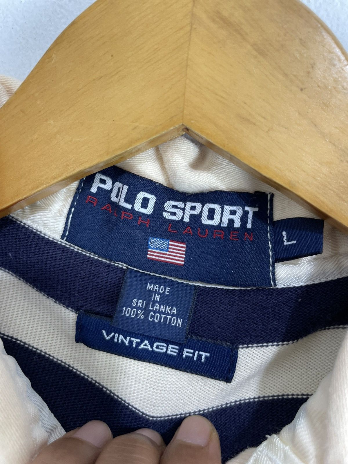 Vintage Vintage Polo sport logo rugby shirt longsleeve Size US L / EU 52-54 / 3 - 4 Thumbnail