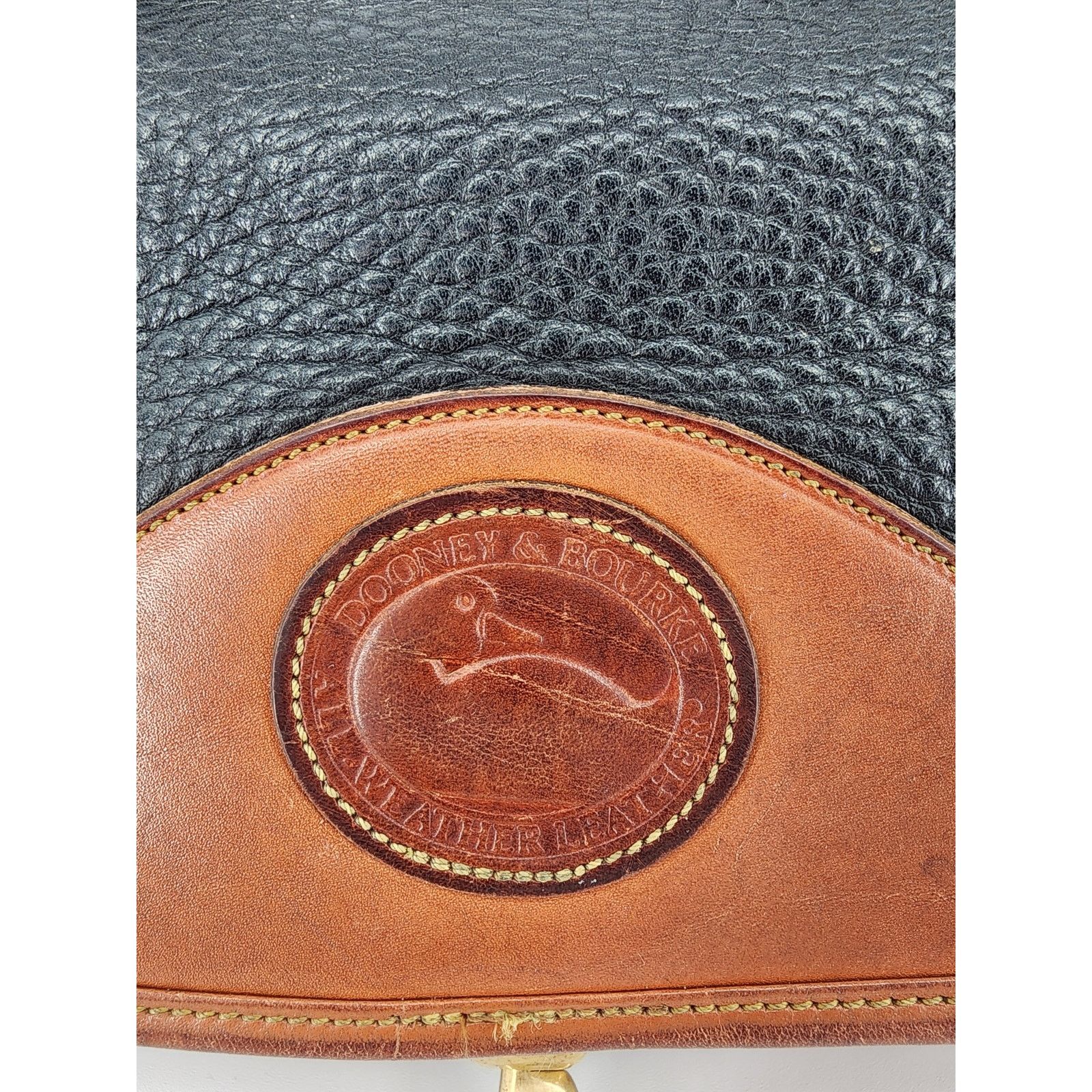 Dooney & Bourke Vintage Dooney & Bourke Black All Weather Leather Handle Bag Size ONE SIZE - 2 Thumbnail