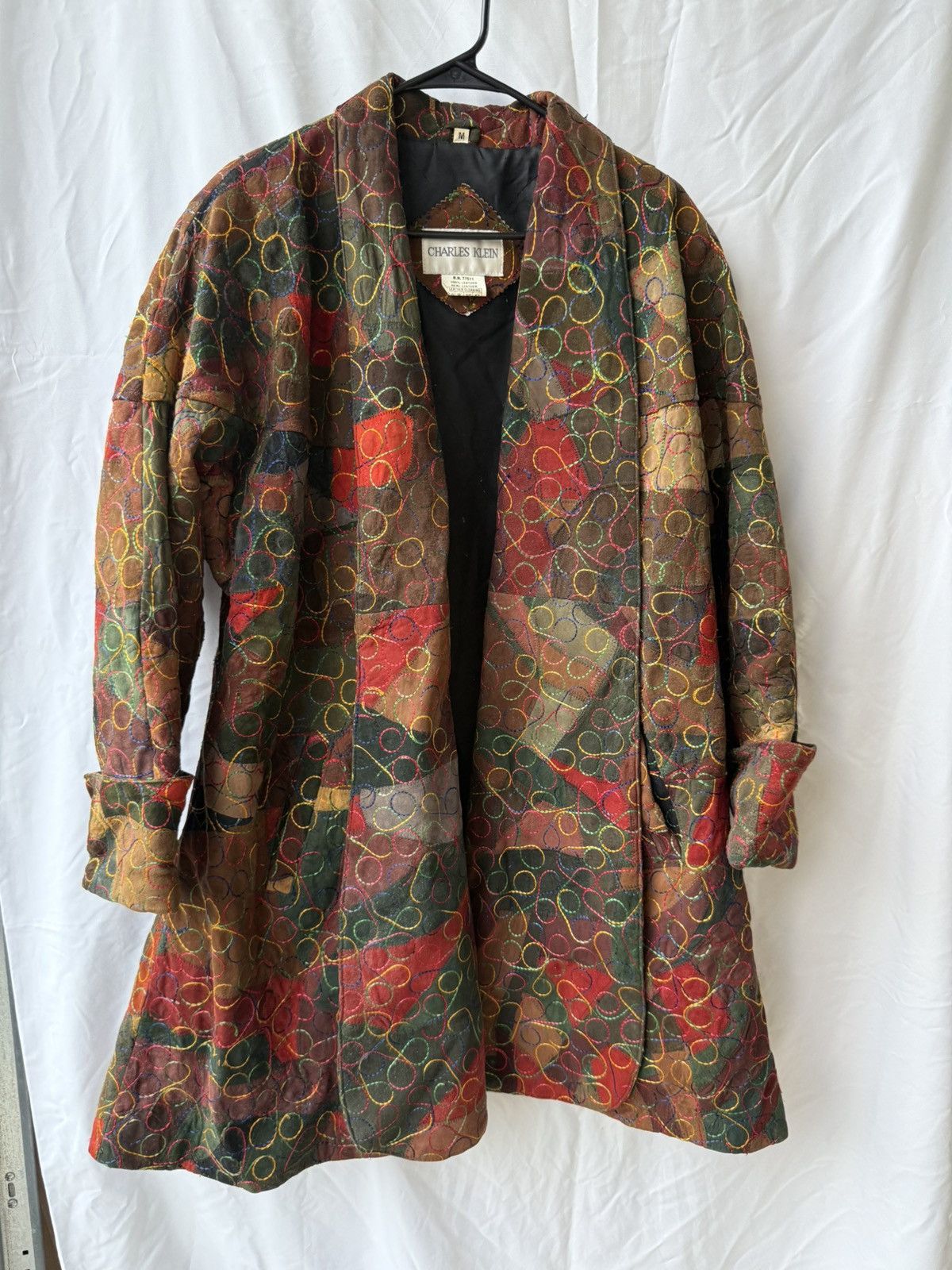 Other Vintage Charles Klein 100% Leather Patchwork Coat M Boho Size M / US 6-8 / IT 42-44 - 1 Thumbnail