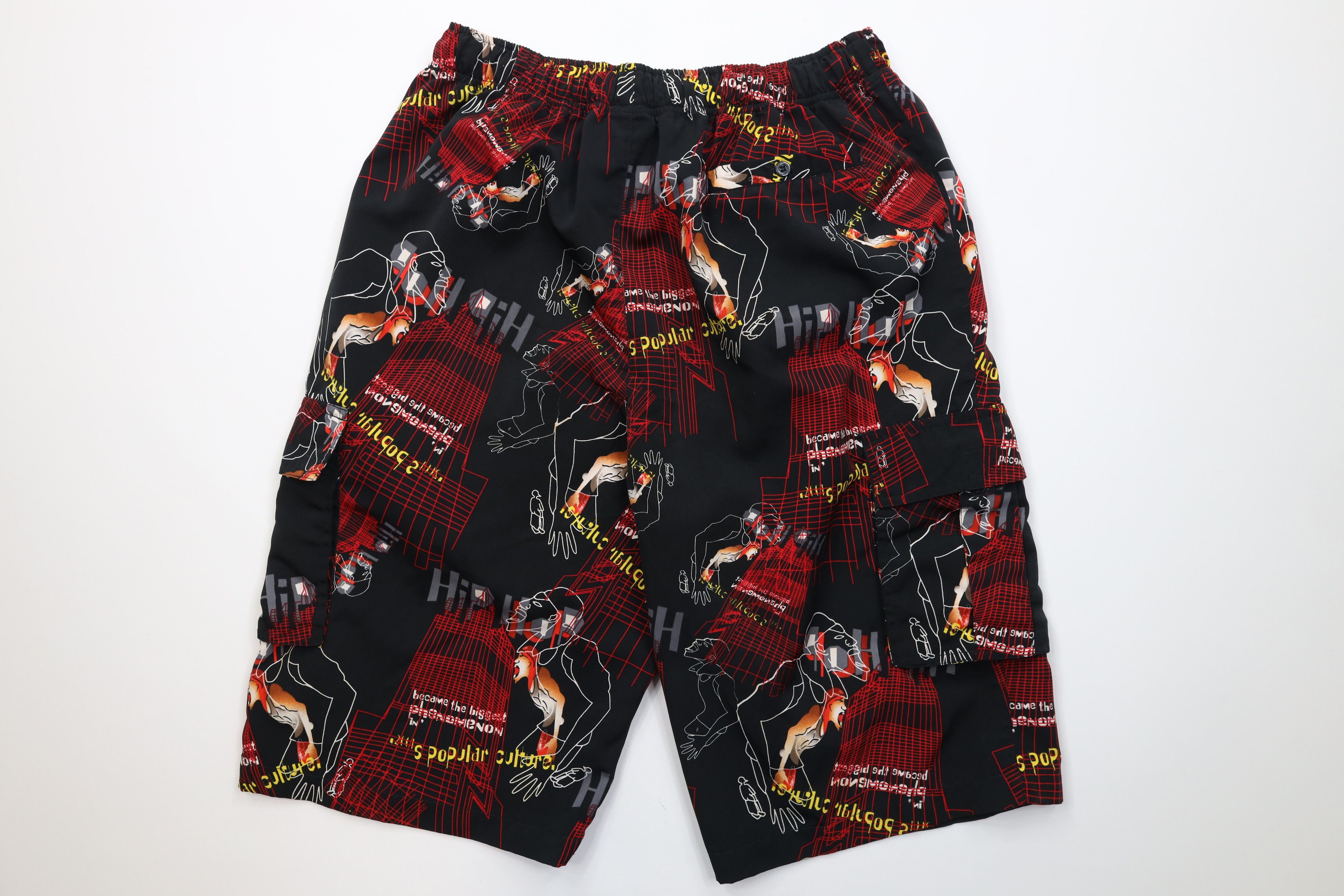Vintage Vintage 90s Y2K Streetwear Hip Hop Graffiti Rap Cargo Shorts Size US 34 / EU 50 - 8 Thumbnail