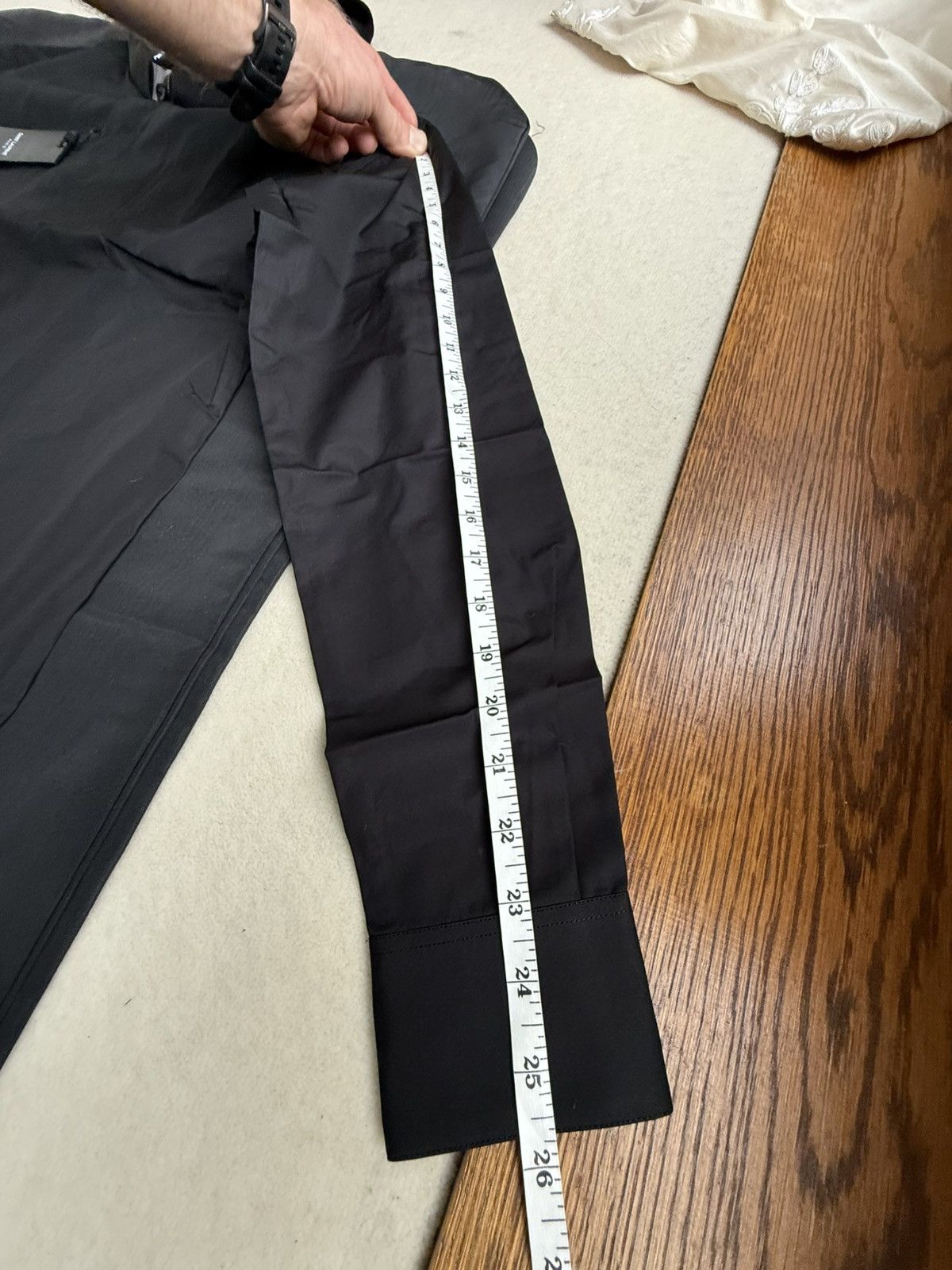 Saint Laurent Paris FW19 Saint Laurent black fixed collar shirt 38 grail Size 38R - 5 Thumbnail