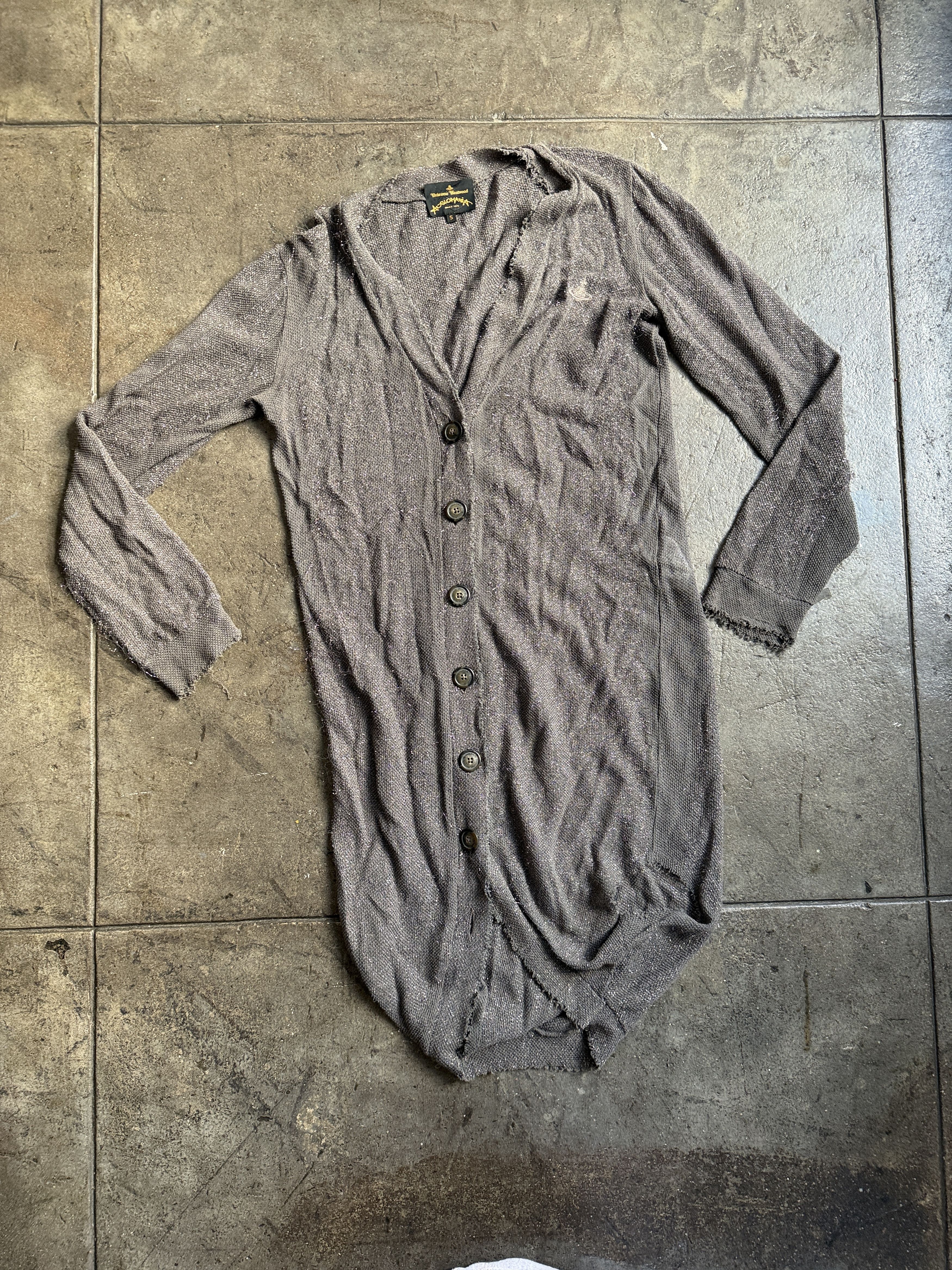 1/1 Sample Anglomani 2-way Cardigan w/ Silver Loose Thread