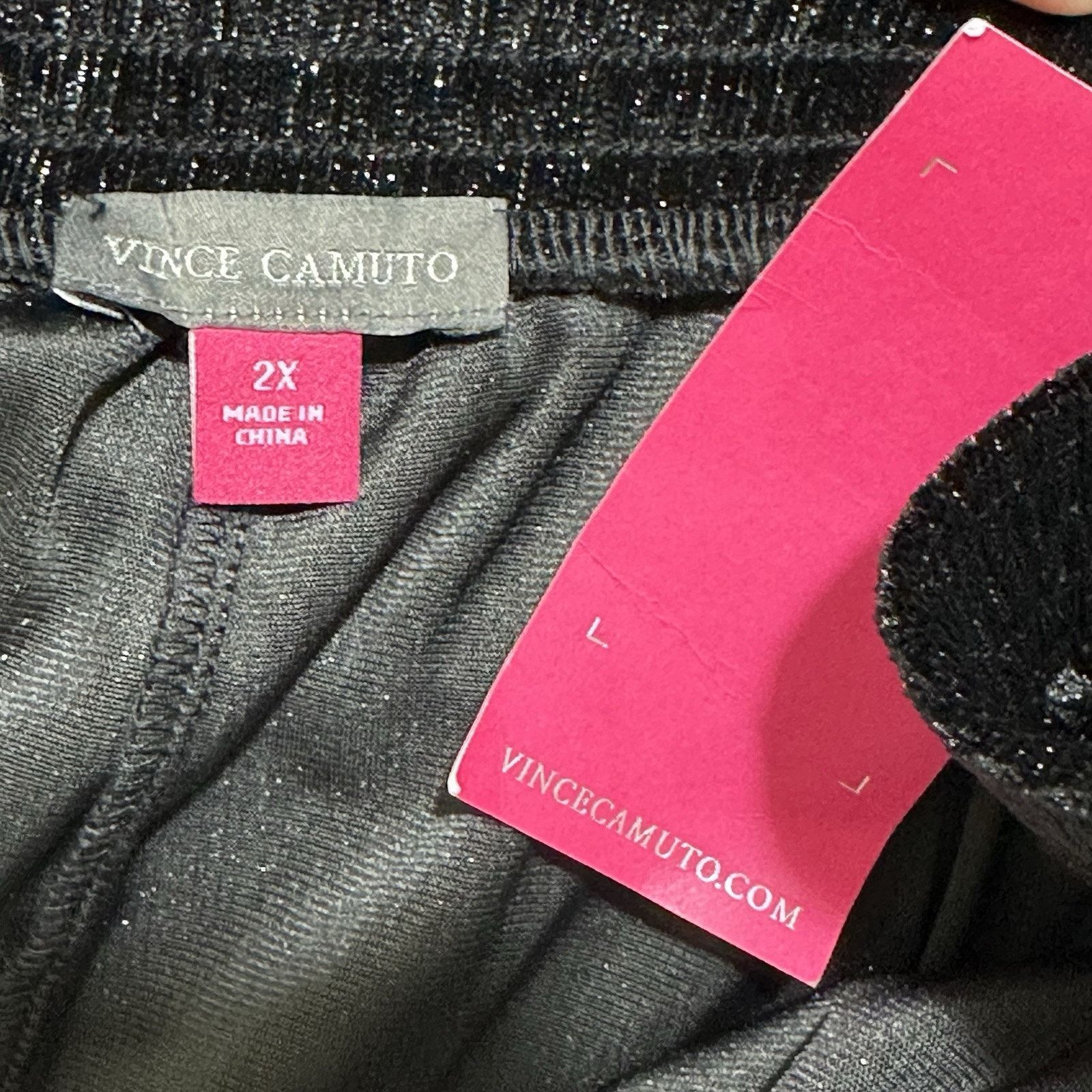 Vince Camuto Vince Camuto 2X Velour Wide Leg Glitter Sweatpants Pants Size 40" / US 18 - 5 Thumbnail