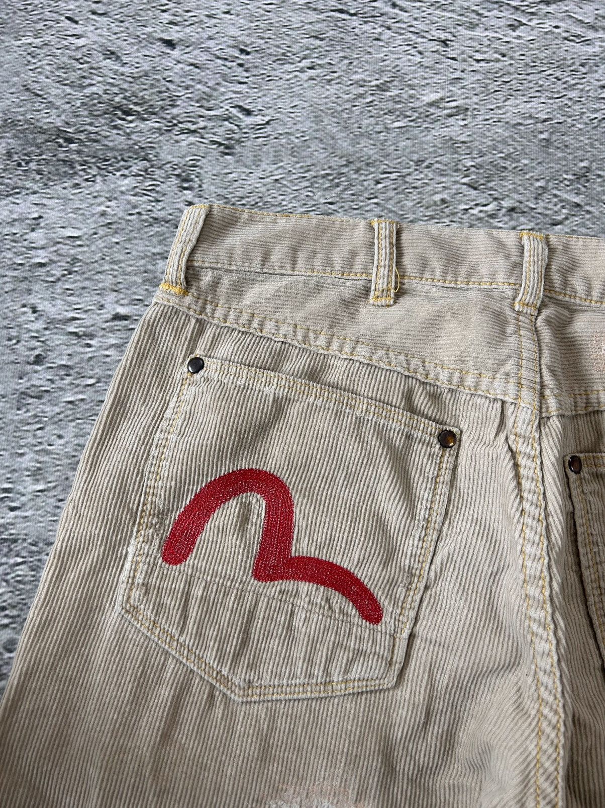 Evisu × Vintage Evisu corduroy pants vintage cords red beige seagulls Size US 30 / EU 46 - 3 Thumbnail
